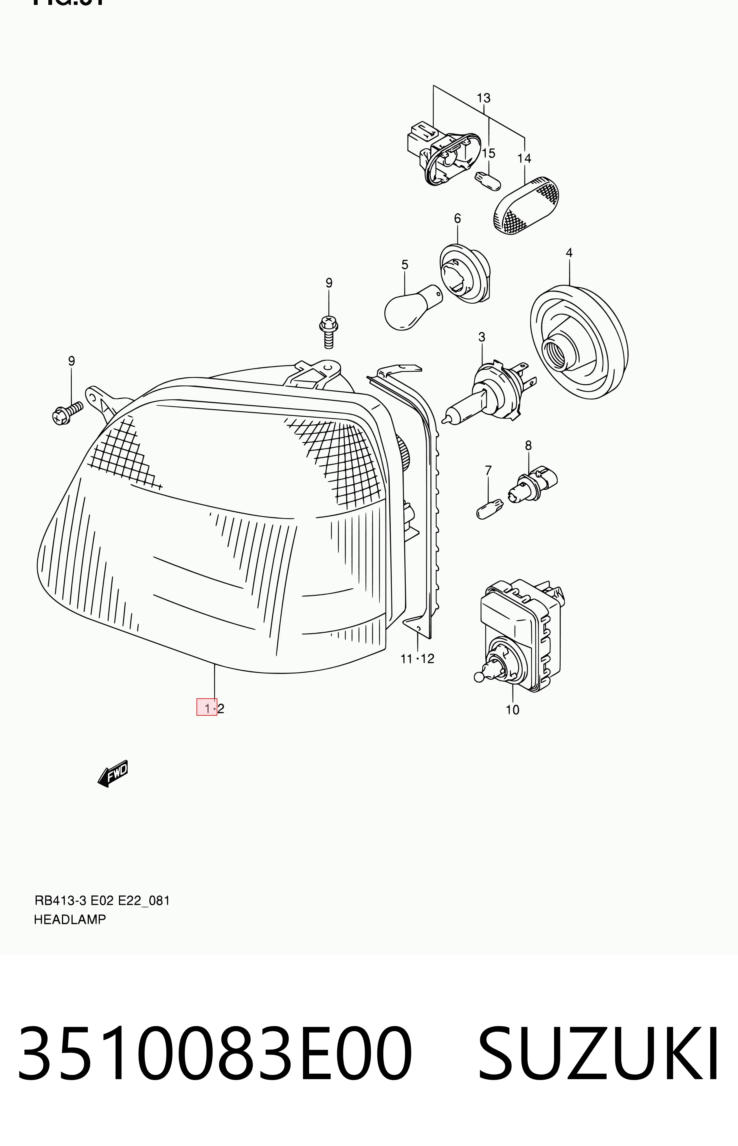 Правая блок фара Opel Agila A хэтчбек (H00) (2000 - 2007) цена, от 76.63 USD