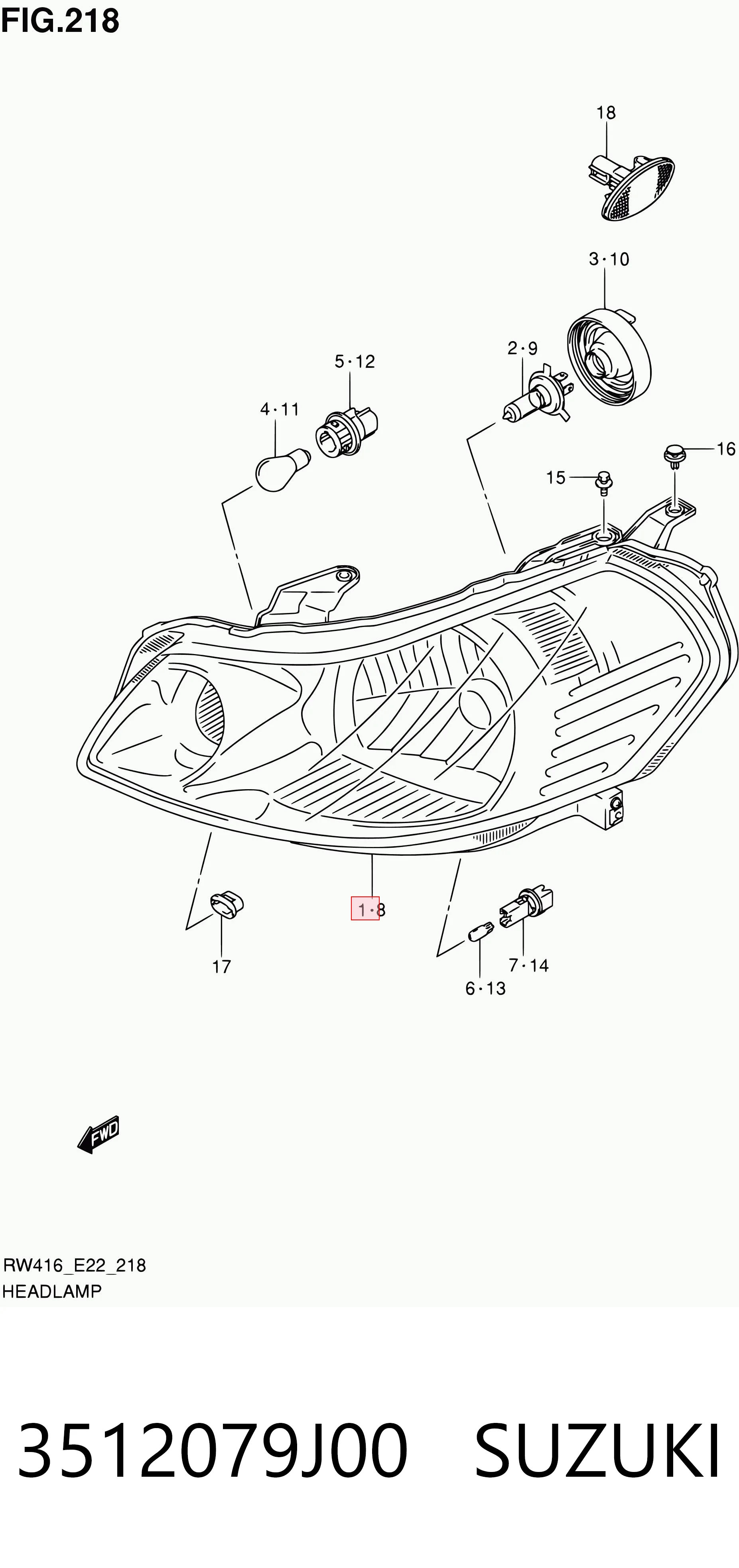 Купить FP6815R4T TYC Фара основная правая