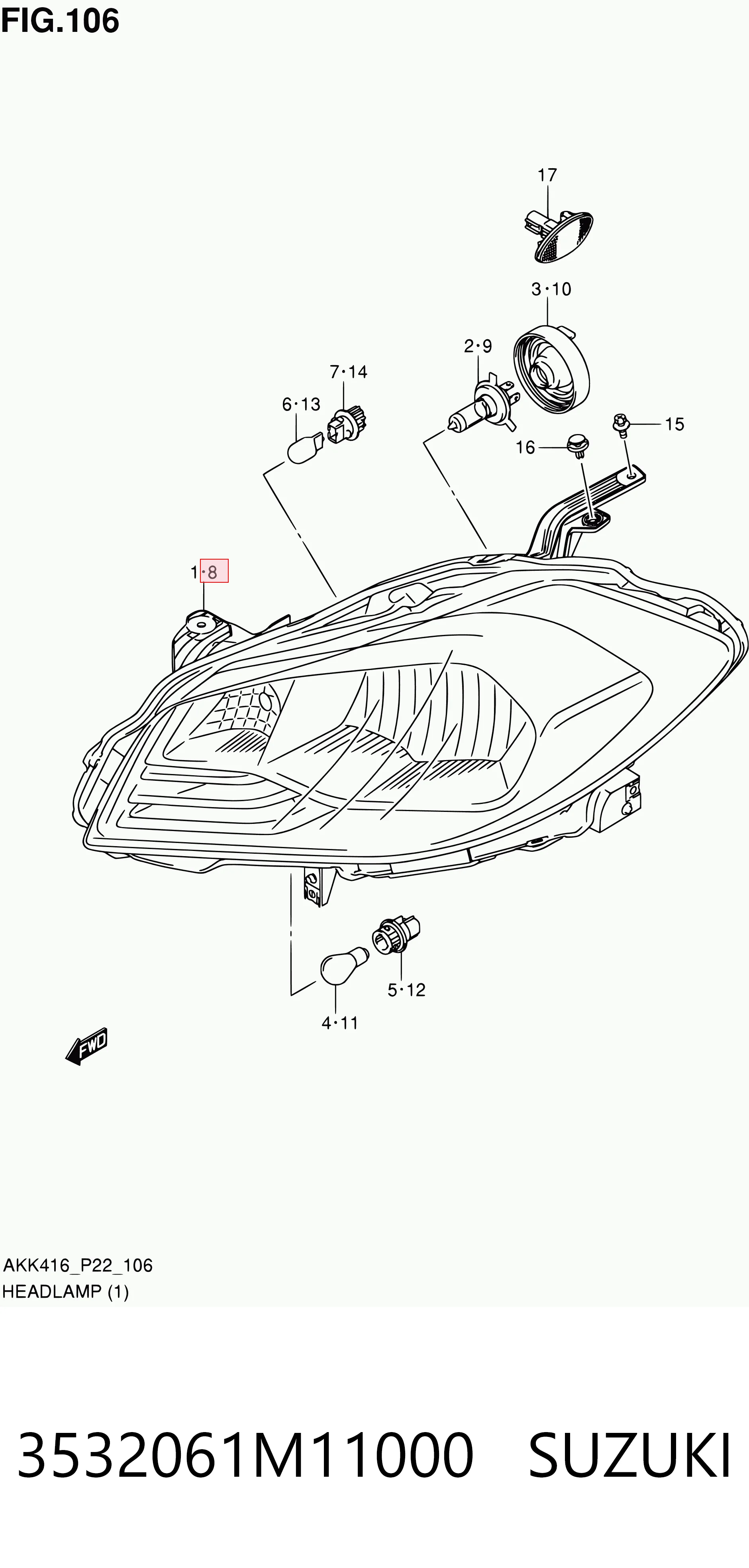 Фара левая Polcar 74L109E цена, от 164.63 USD
