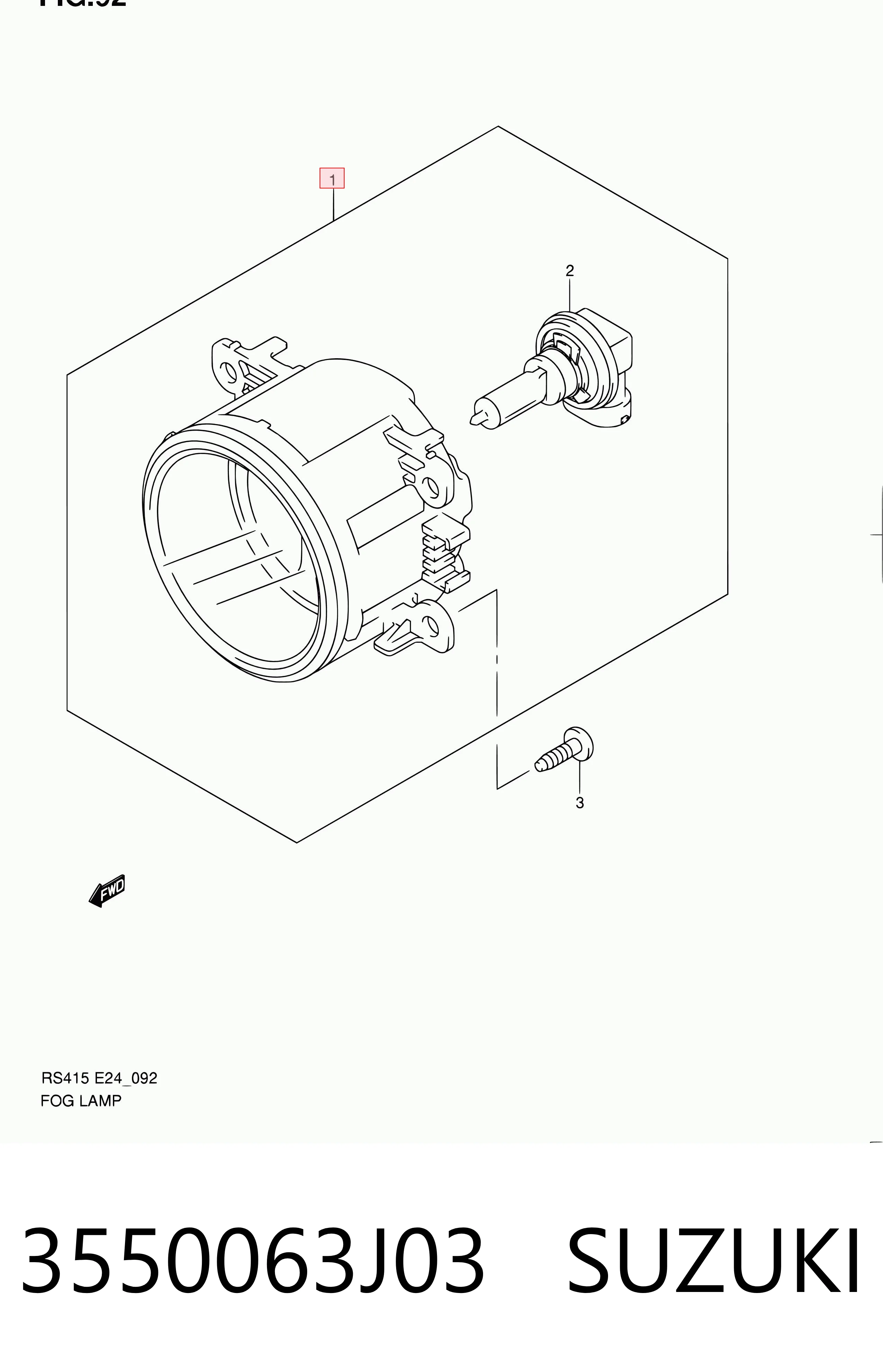 3550063J03 Suzuki Противотуманки