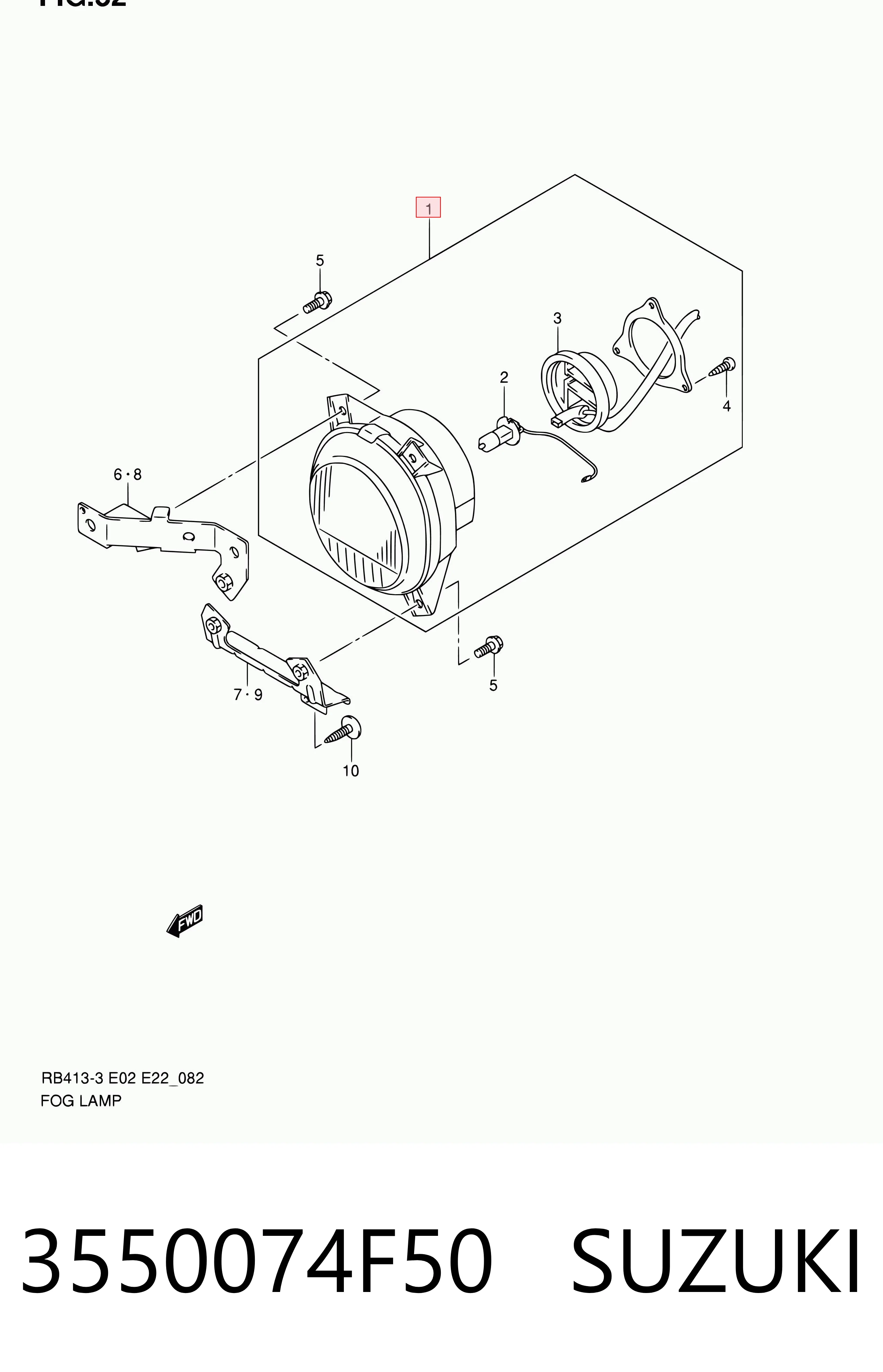 3550074F50 Suzuki Противотуманки