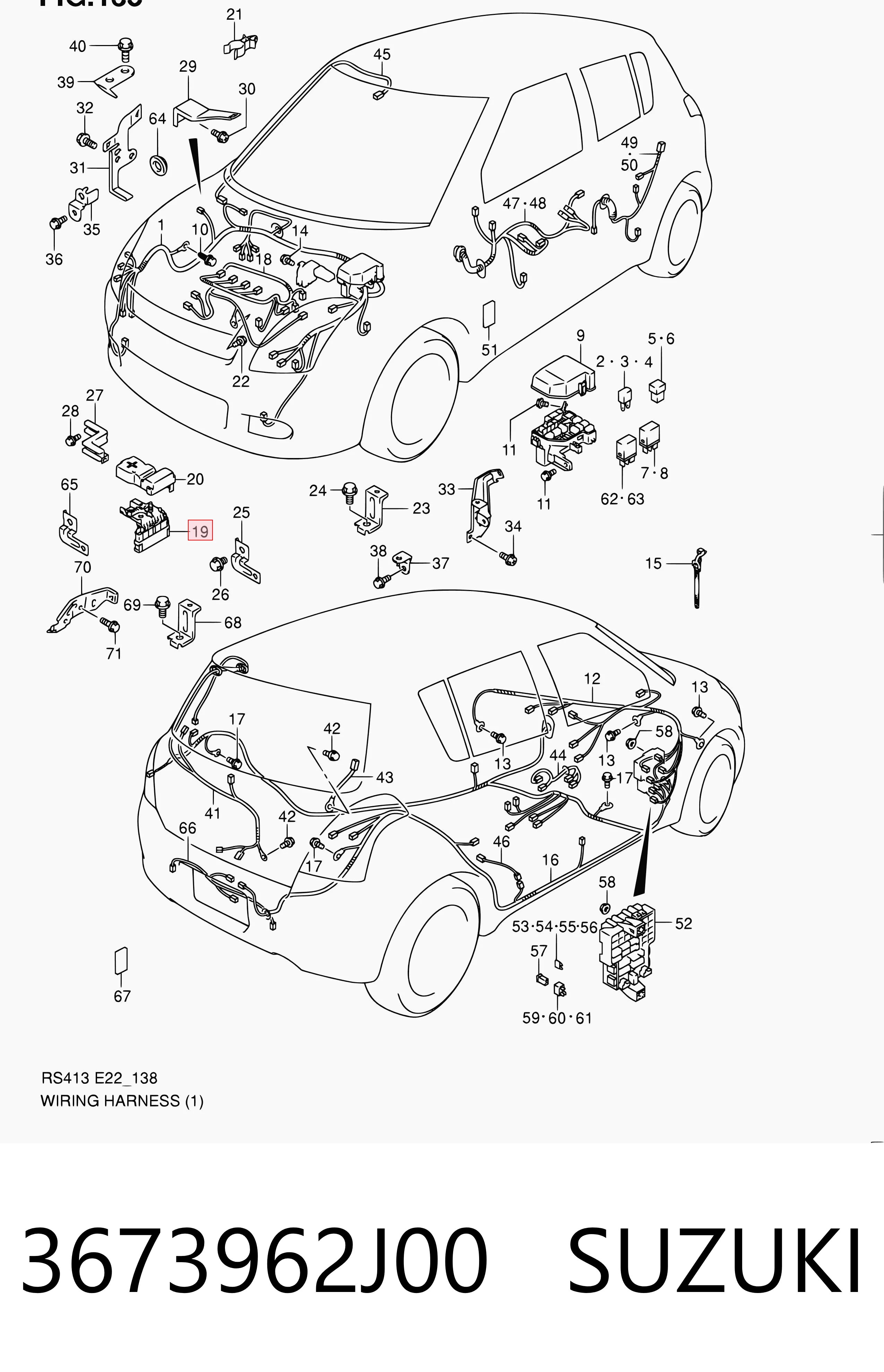 3673962J00 Suzuki Предохранители электрических цепей