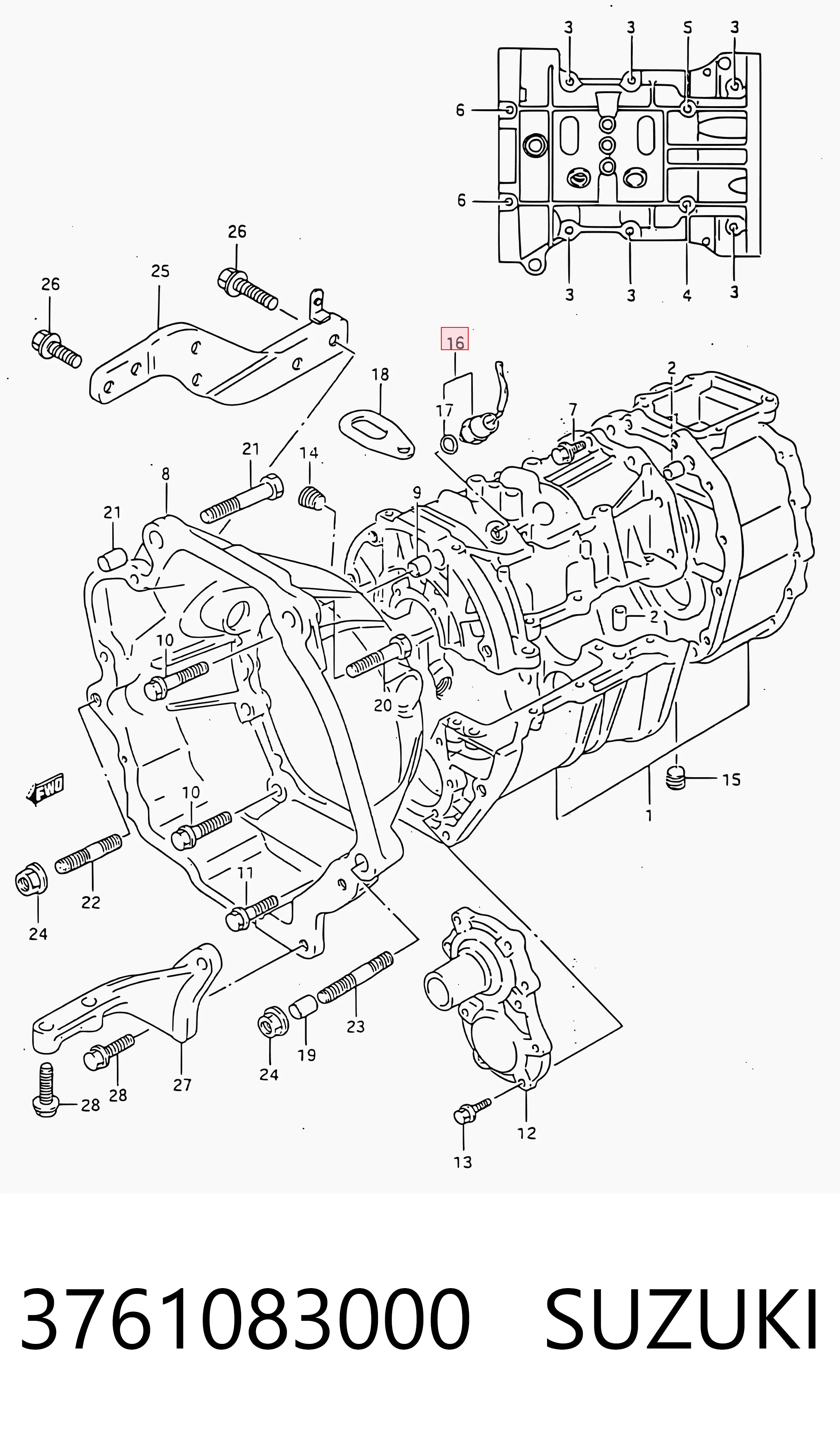 3761083000 Suzuki Датчик включения фонарей заднего хода