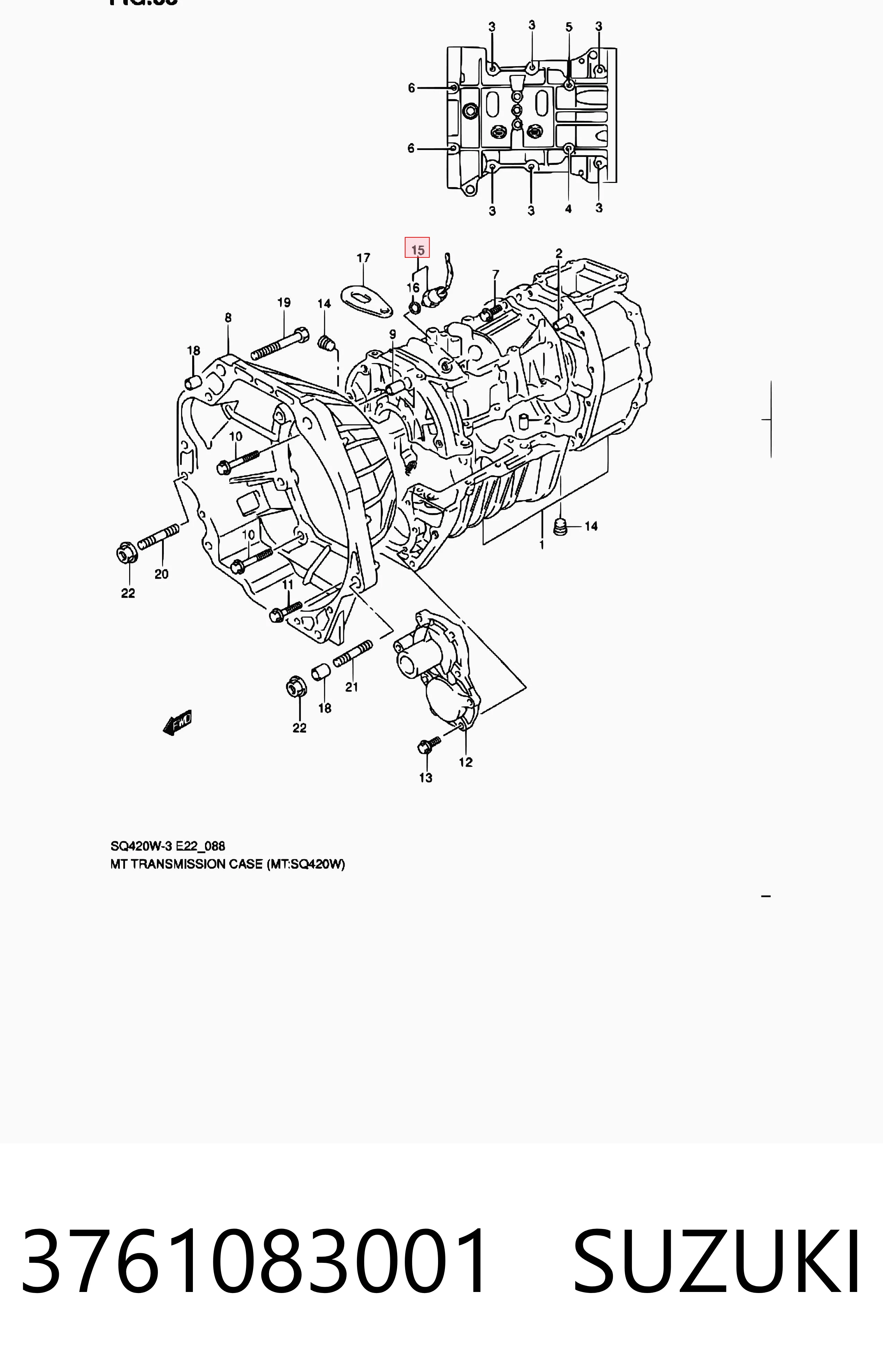 3761083001 Suzuki Датчик включения фонарей заднего хода