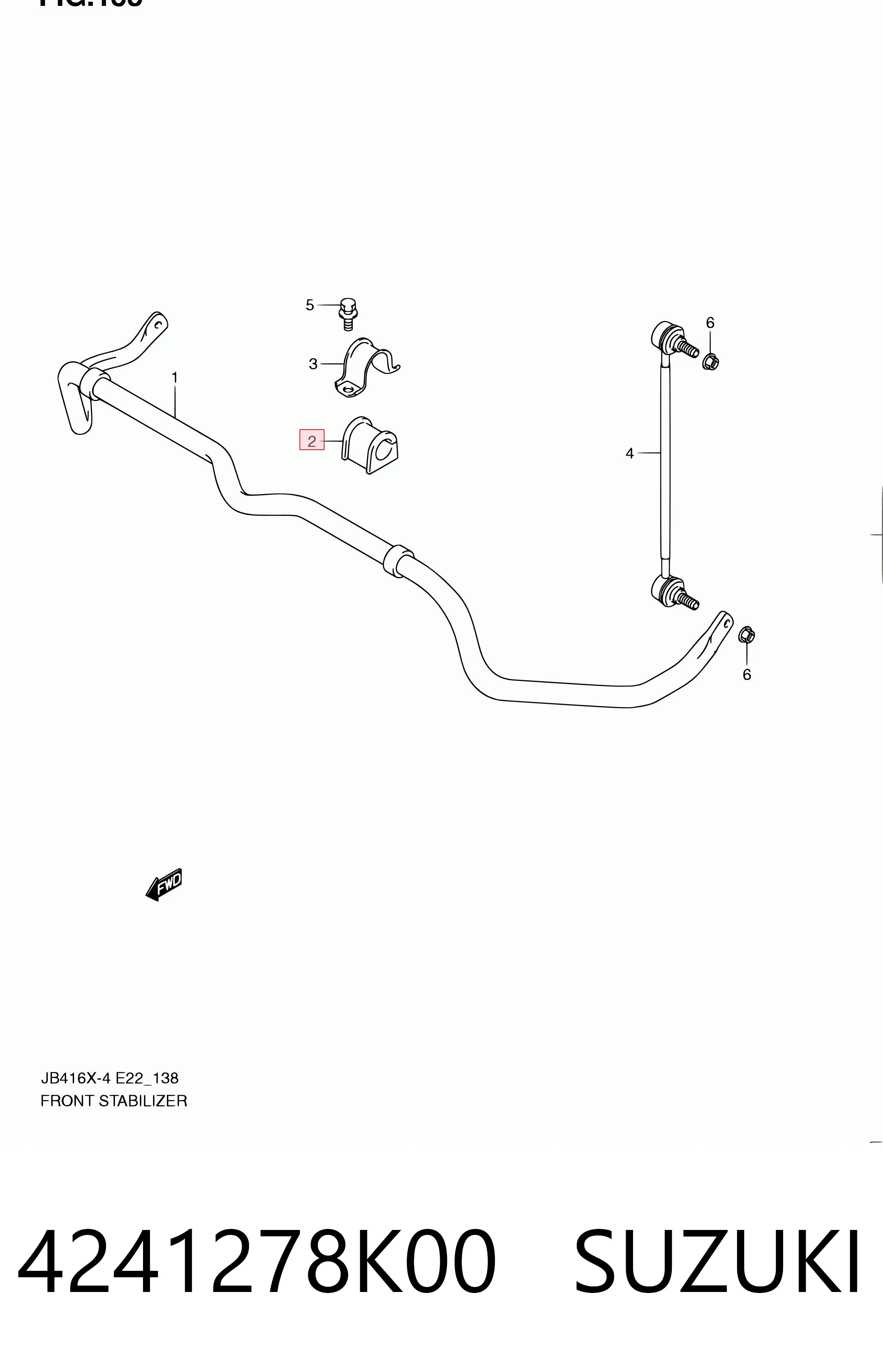4241278K00 Suzuki Разрезная втулка стабилизатора