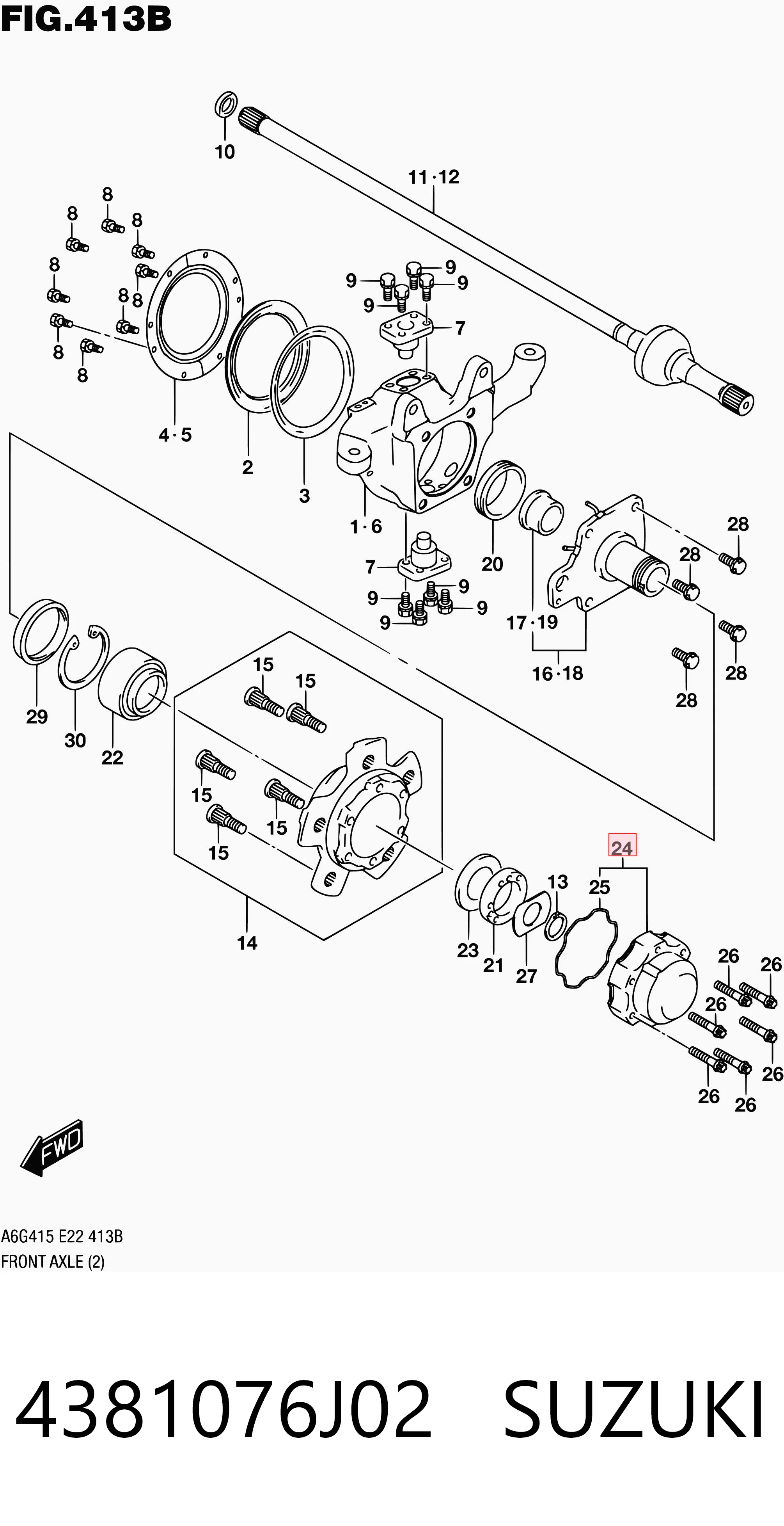 4381076J02 Suzuki 