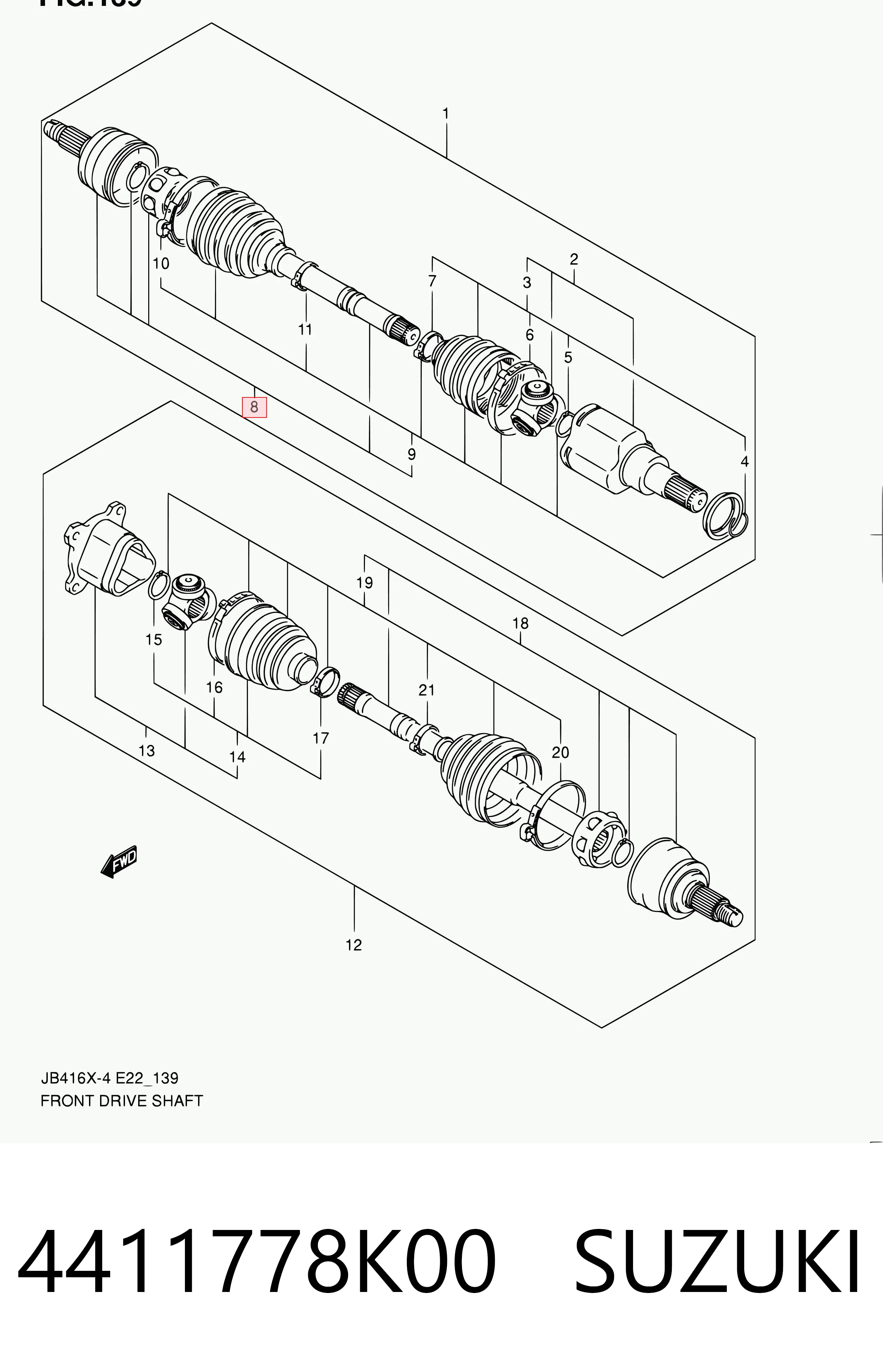 4411778K00 Suzuki Полуось (привод) передняя правая