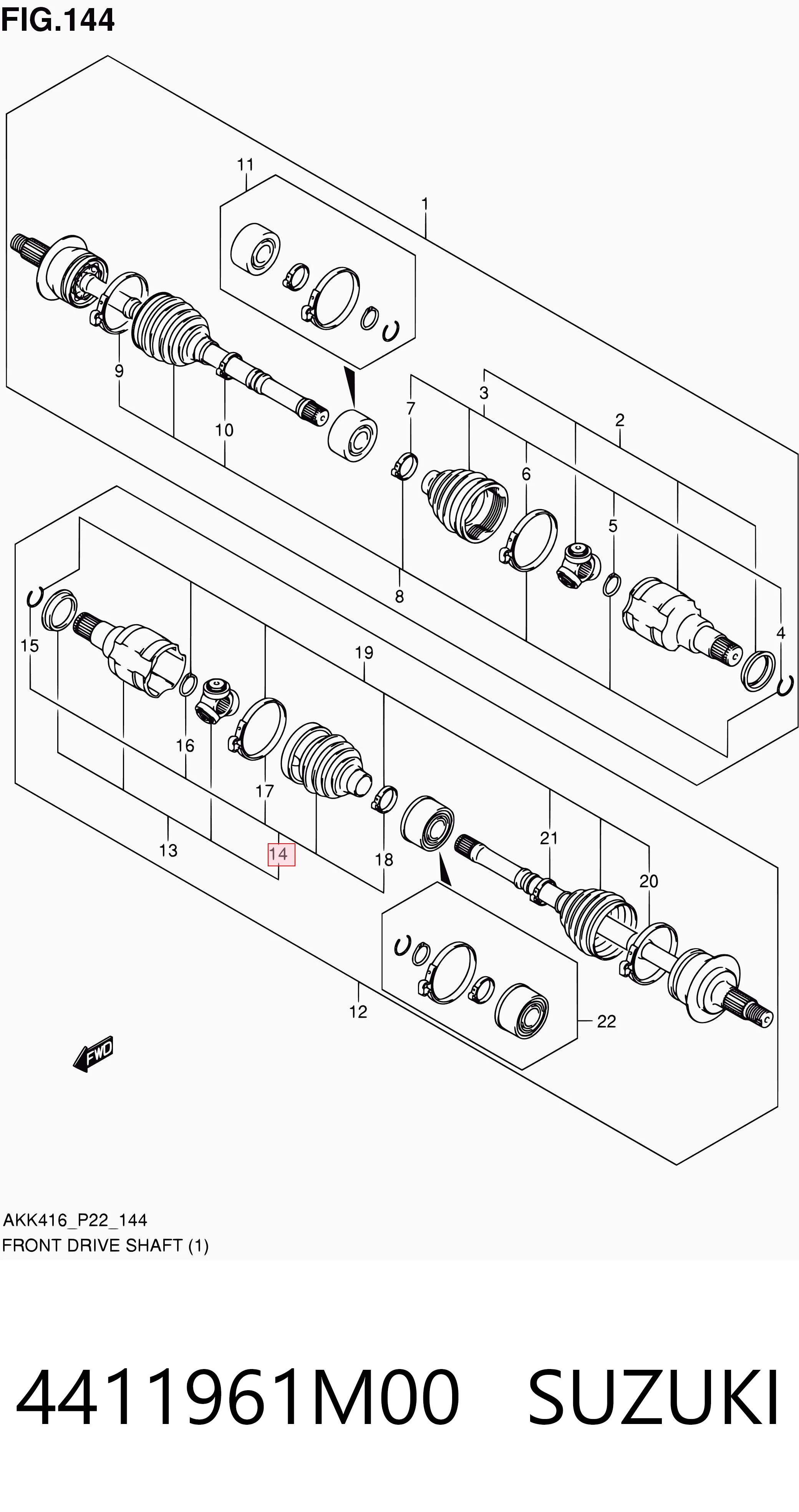 Правая полуось 0037044 GKN-Spidan