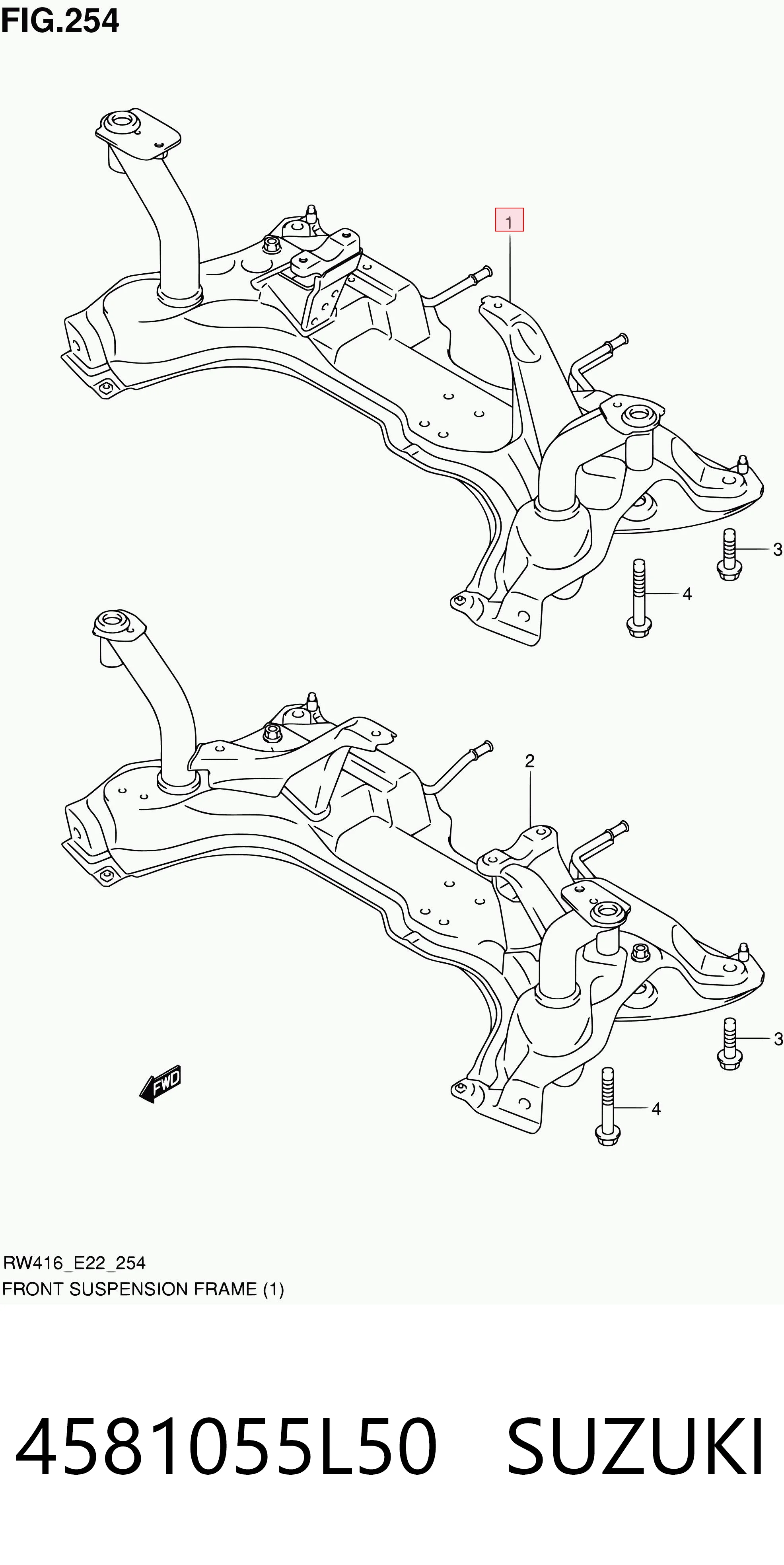 Подрамник передний GH595204 GH