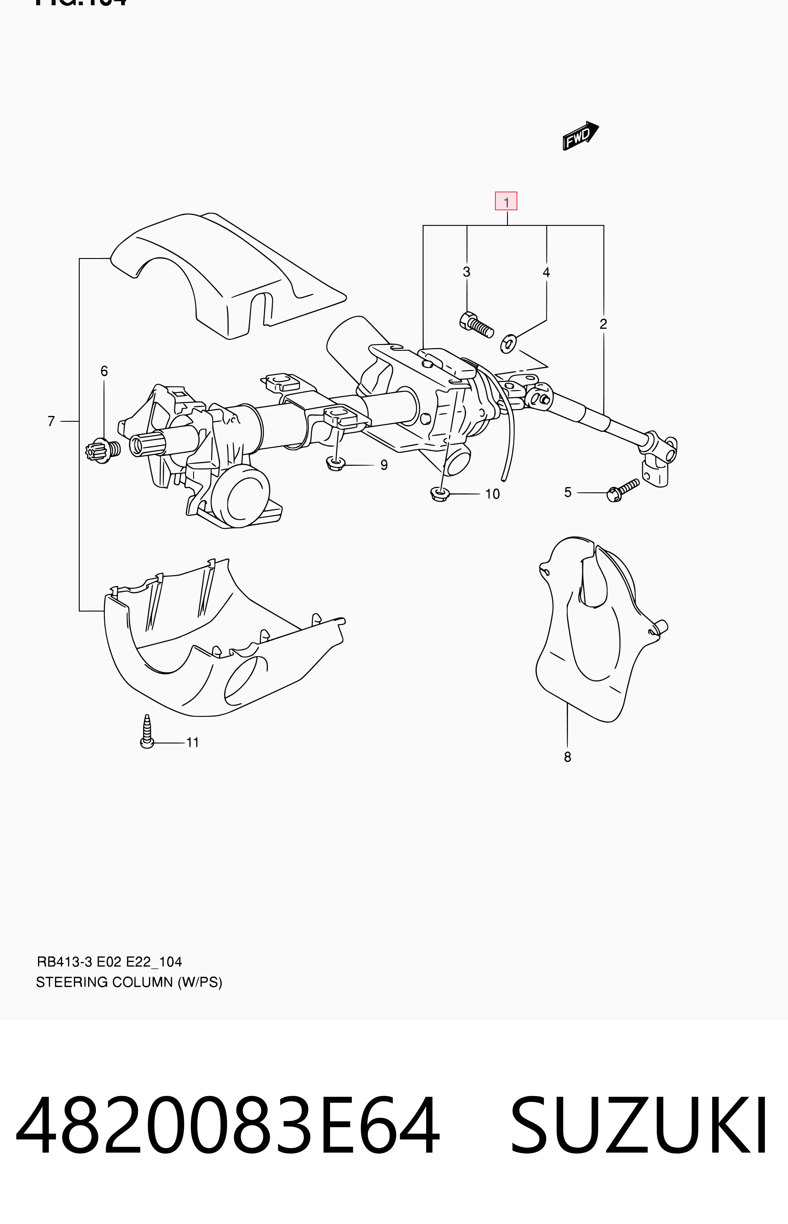 Колонка рулевого управления на Opel Agila A H00
