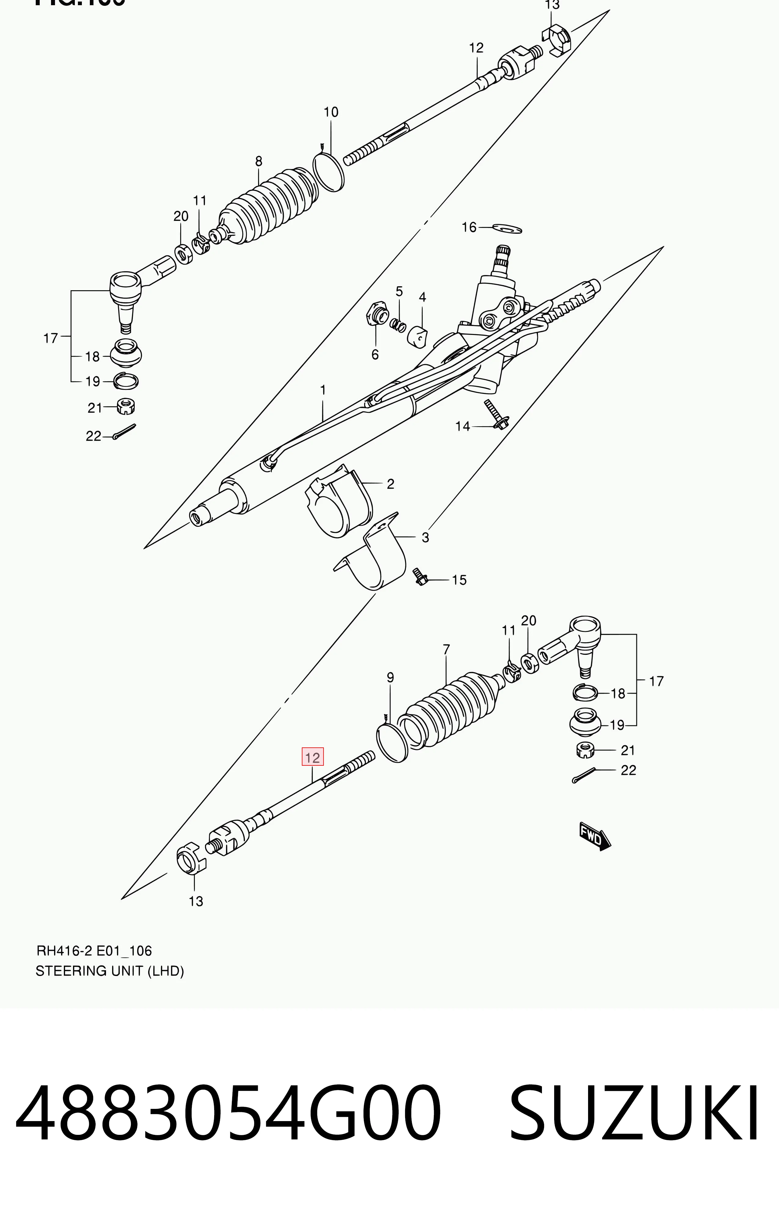 4883054G00 Suzuki Тяги рулевые