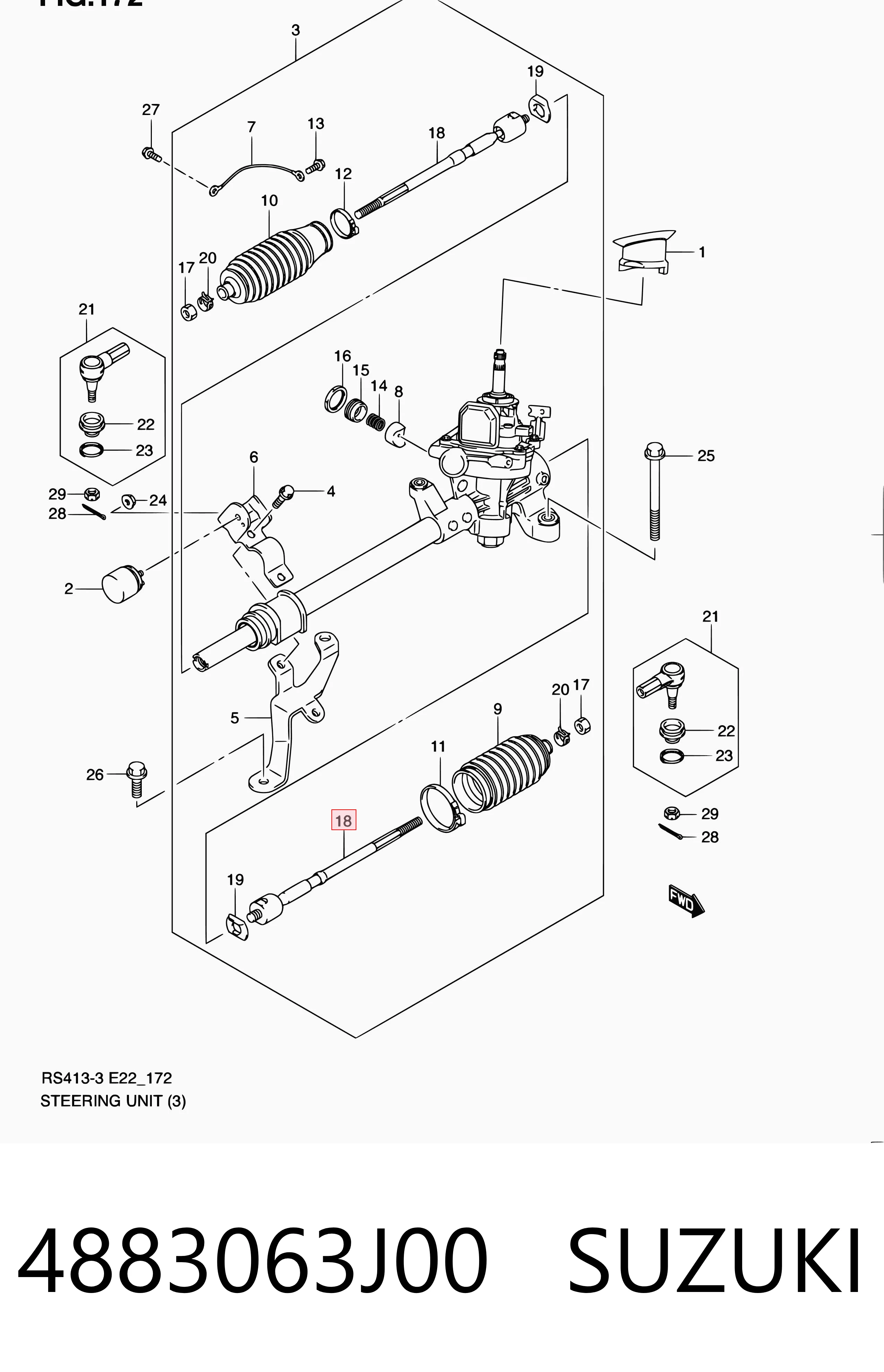 4883063J00 Suzuki Тяги рулевые