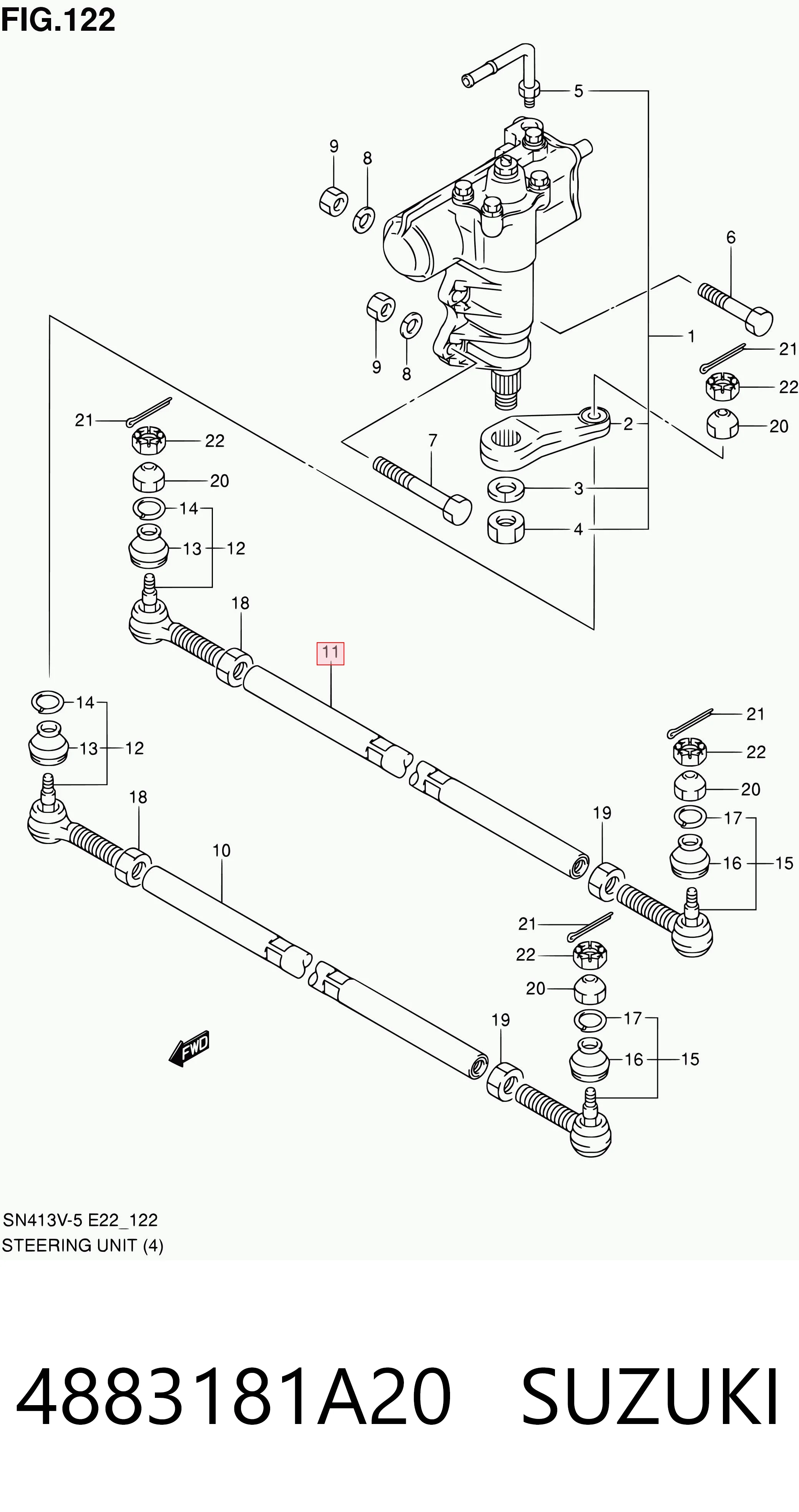 4883181A20 Suzuki Тяга левая рулевая 