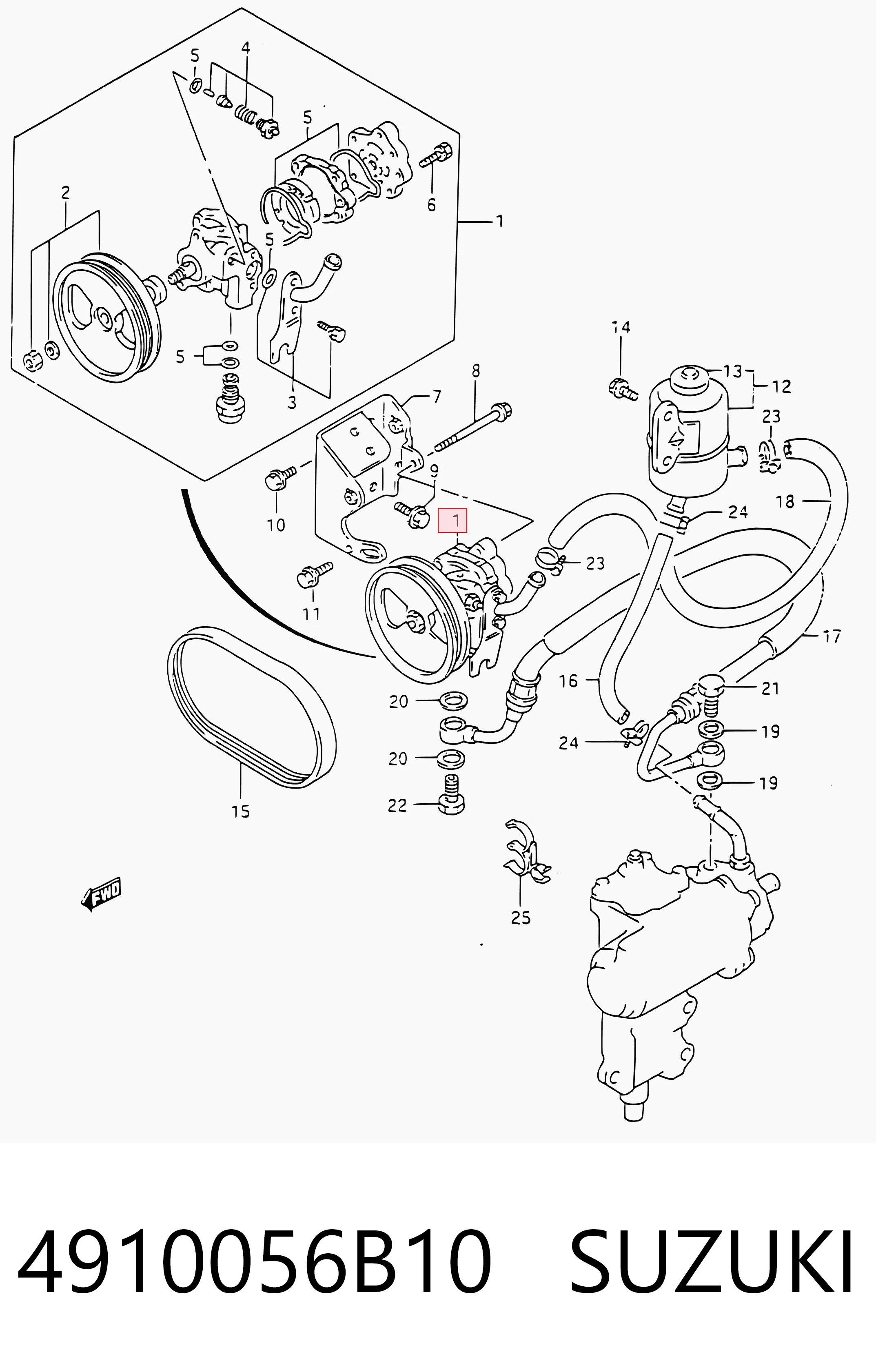 4910056B10 Suzuki ГУР руля