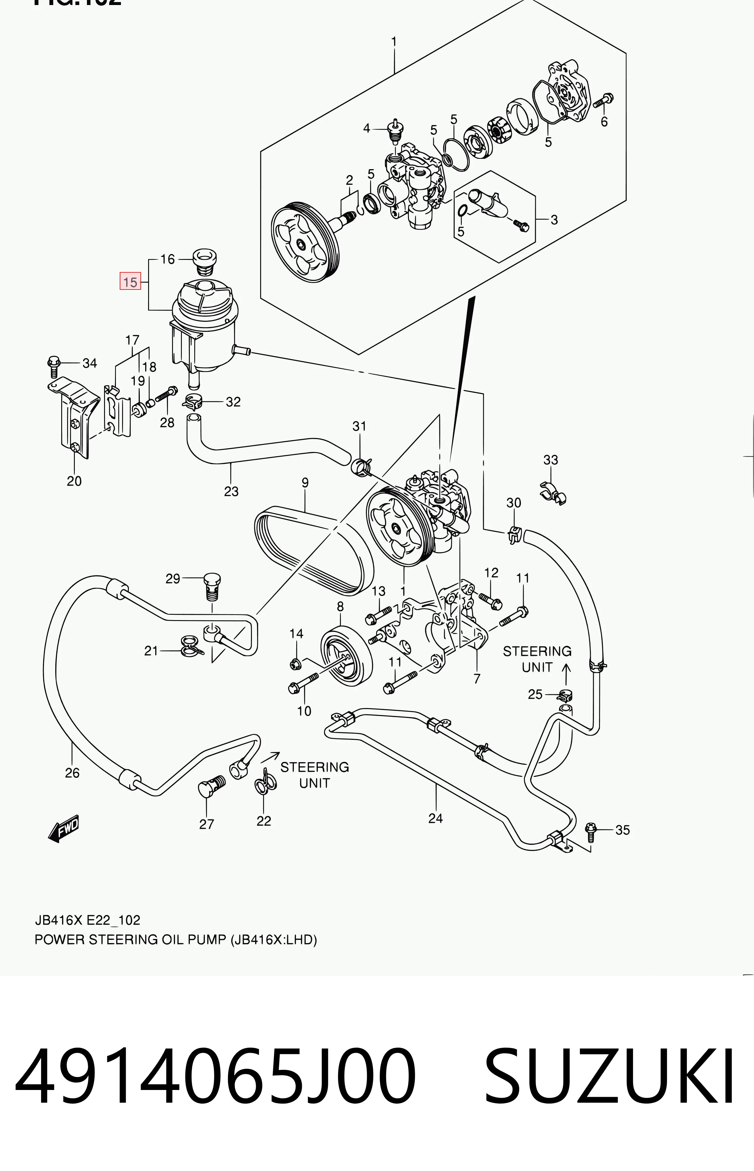 4914065J00 Suzuki Бак масляный