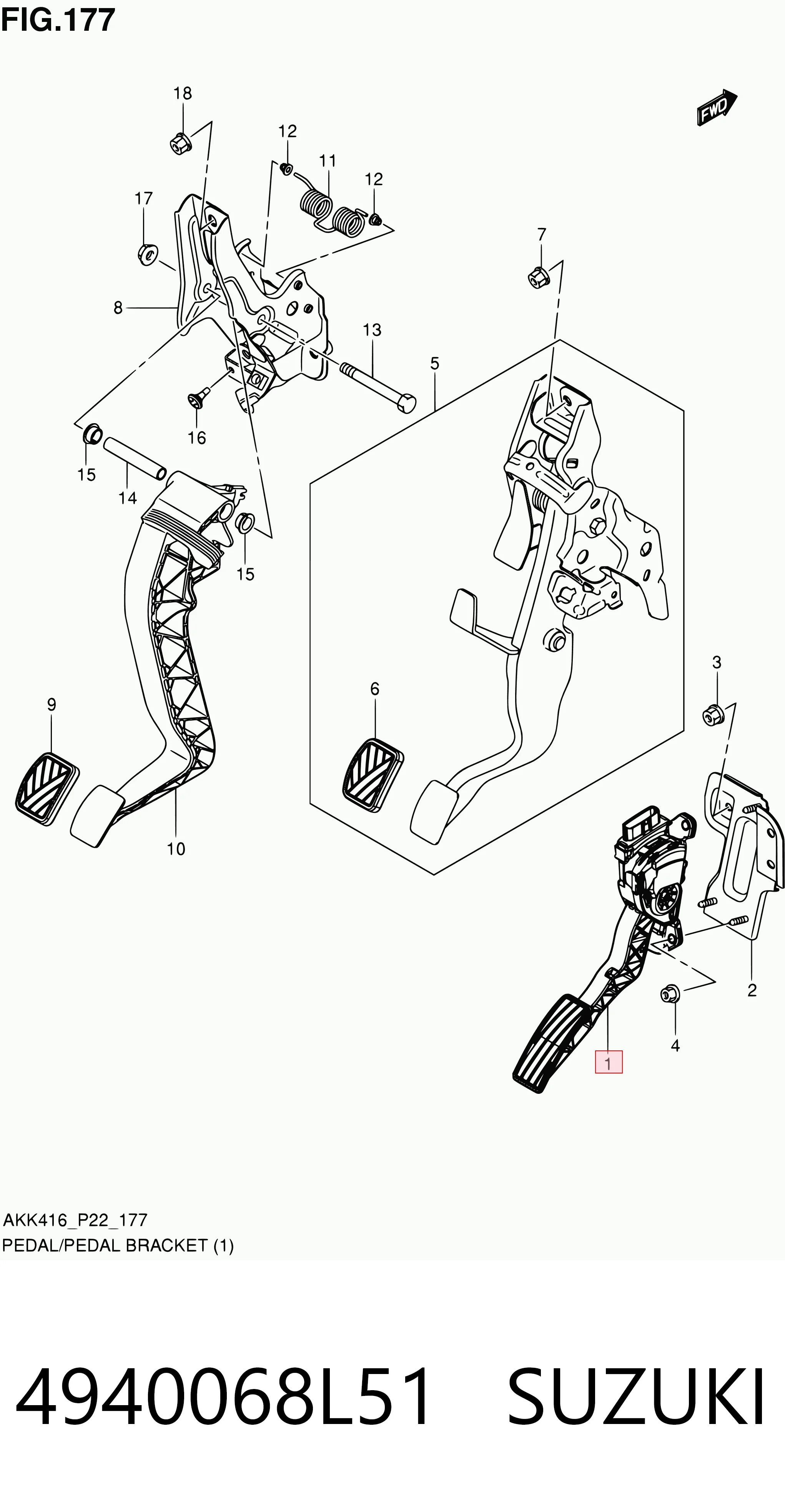 Педали газа на Suzuki Vitara  LY