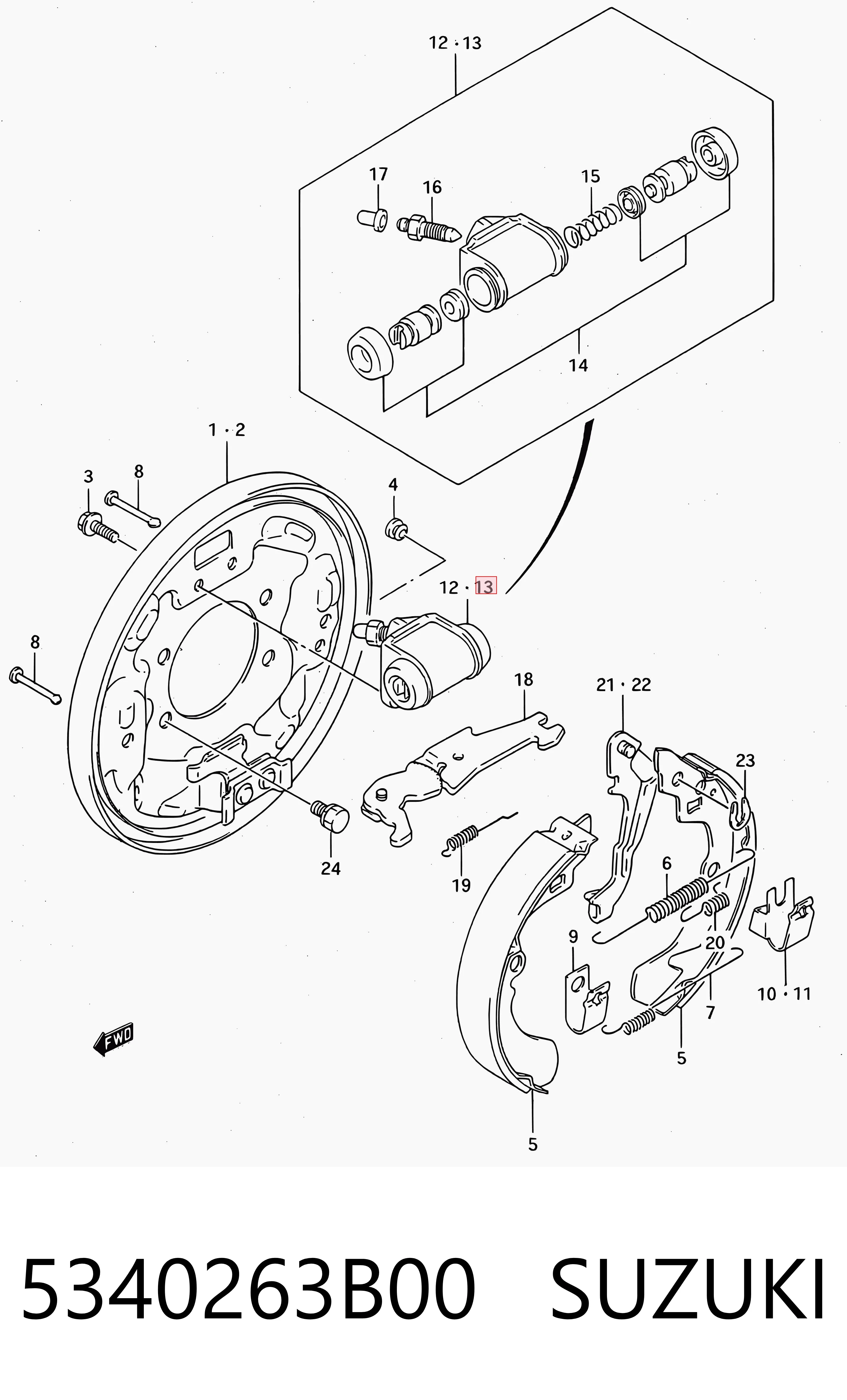Цилиндр тормозной колесный 277942300126 Tata