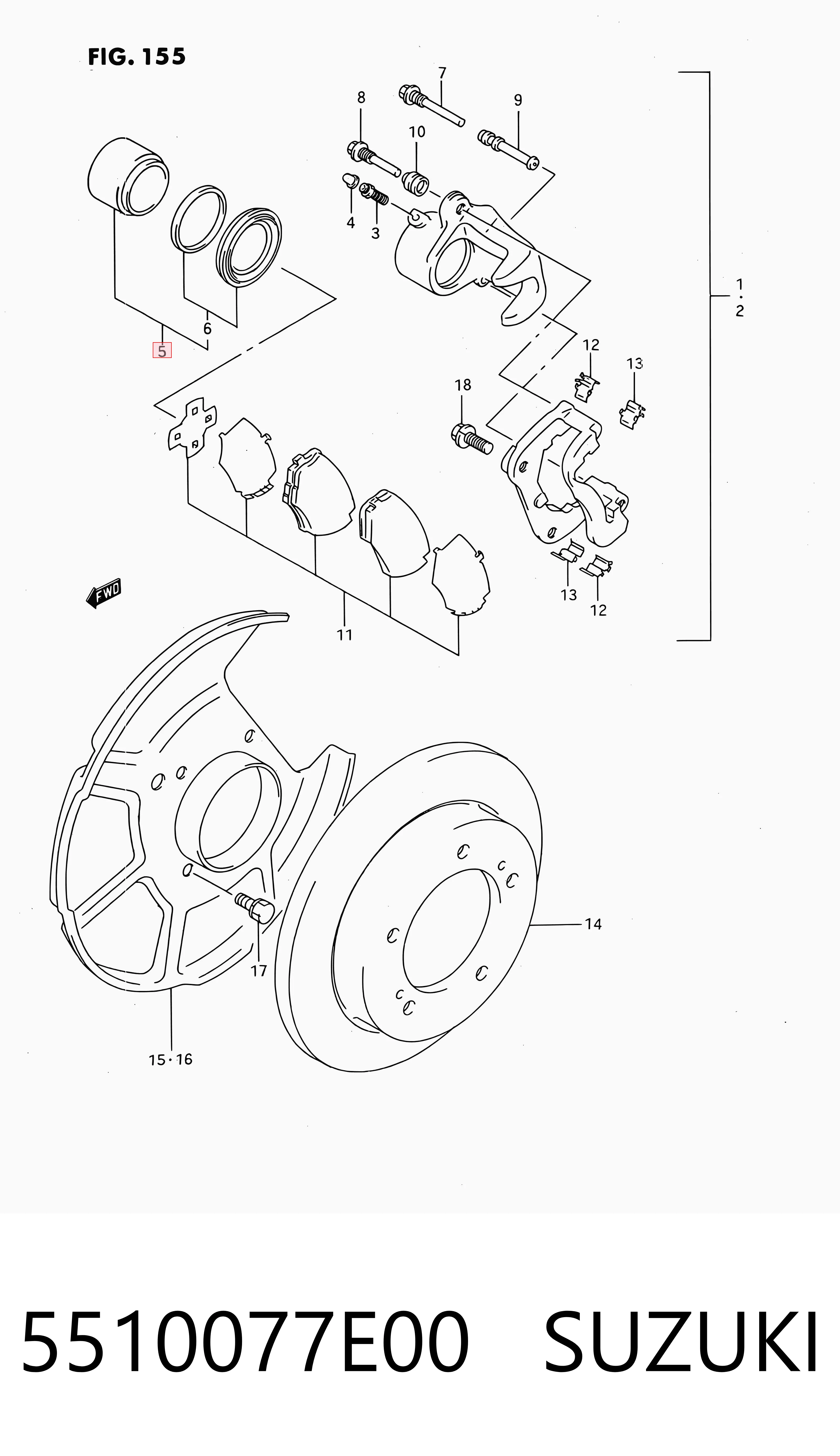 Поршень суппорта тормозного, переднего Quick Brake 185114 цена, от 7.77 USD