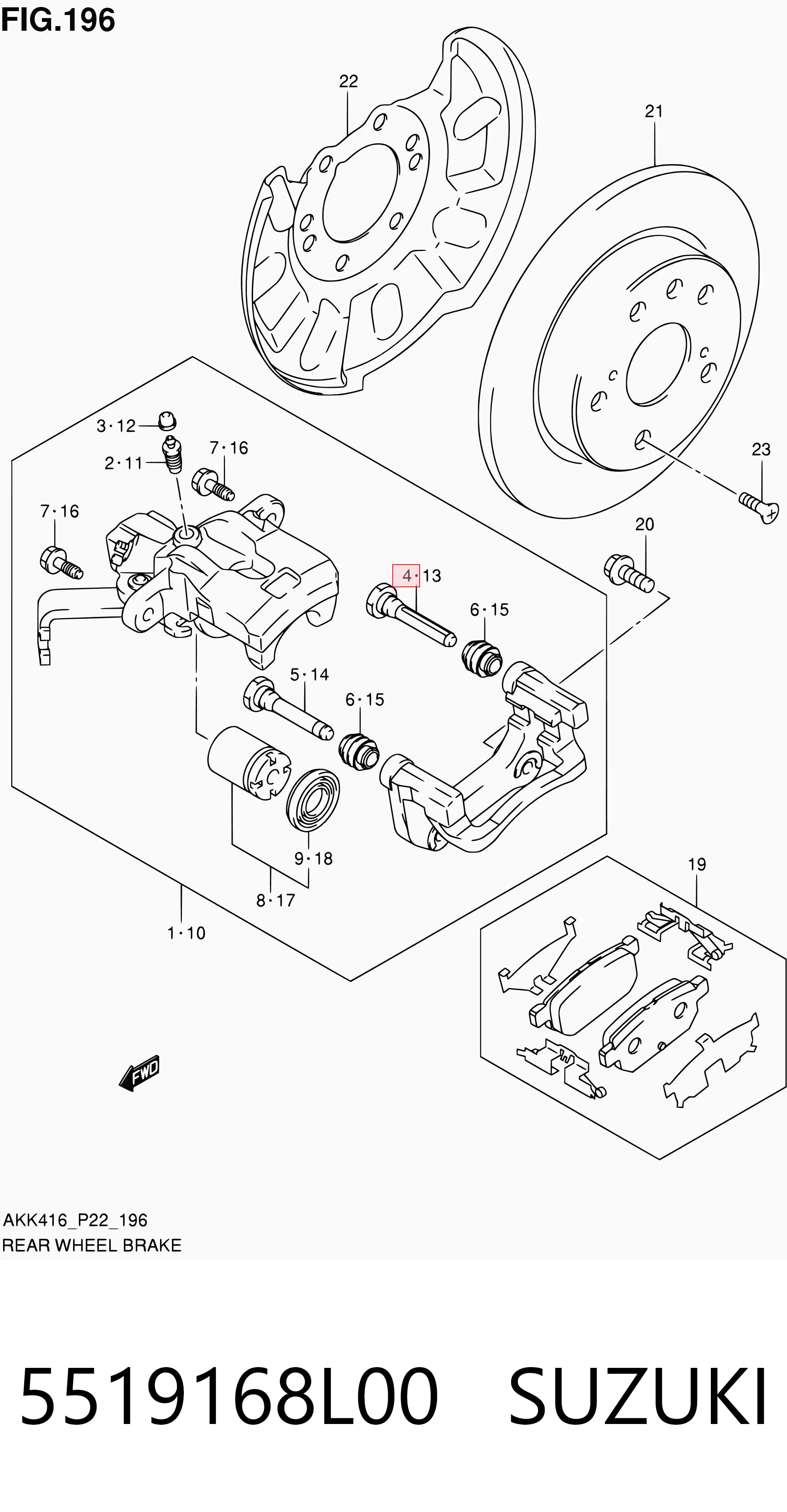 44140JA00A Renault (RVI) Втулка направляющая тормозного суппорта
