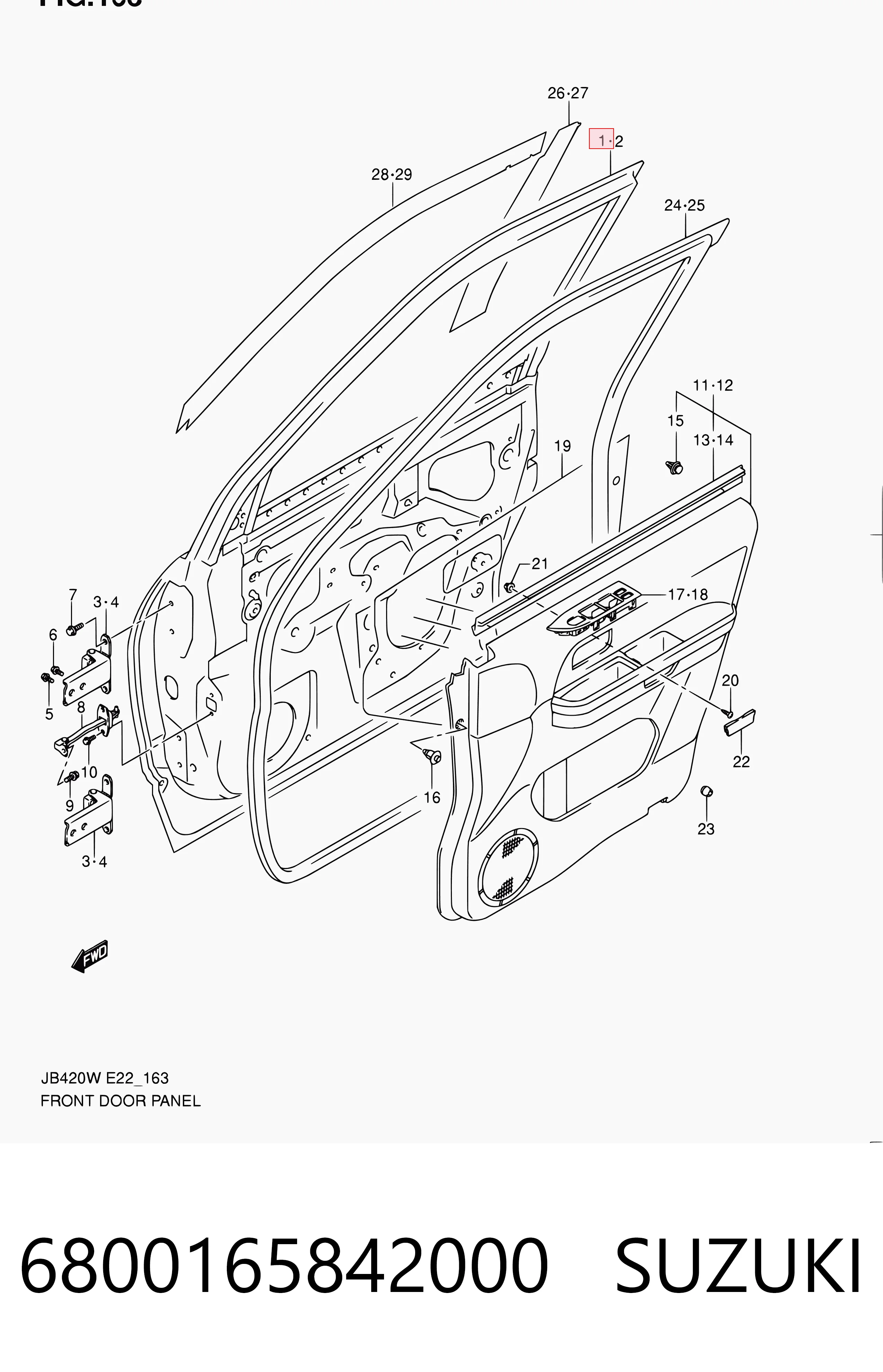 Дверь передняя правая на Suzuki Grand Vitara  JB