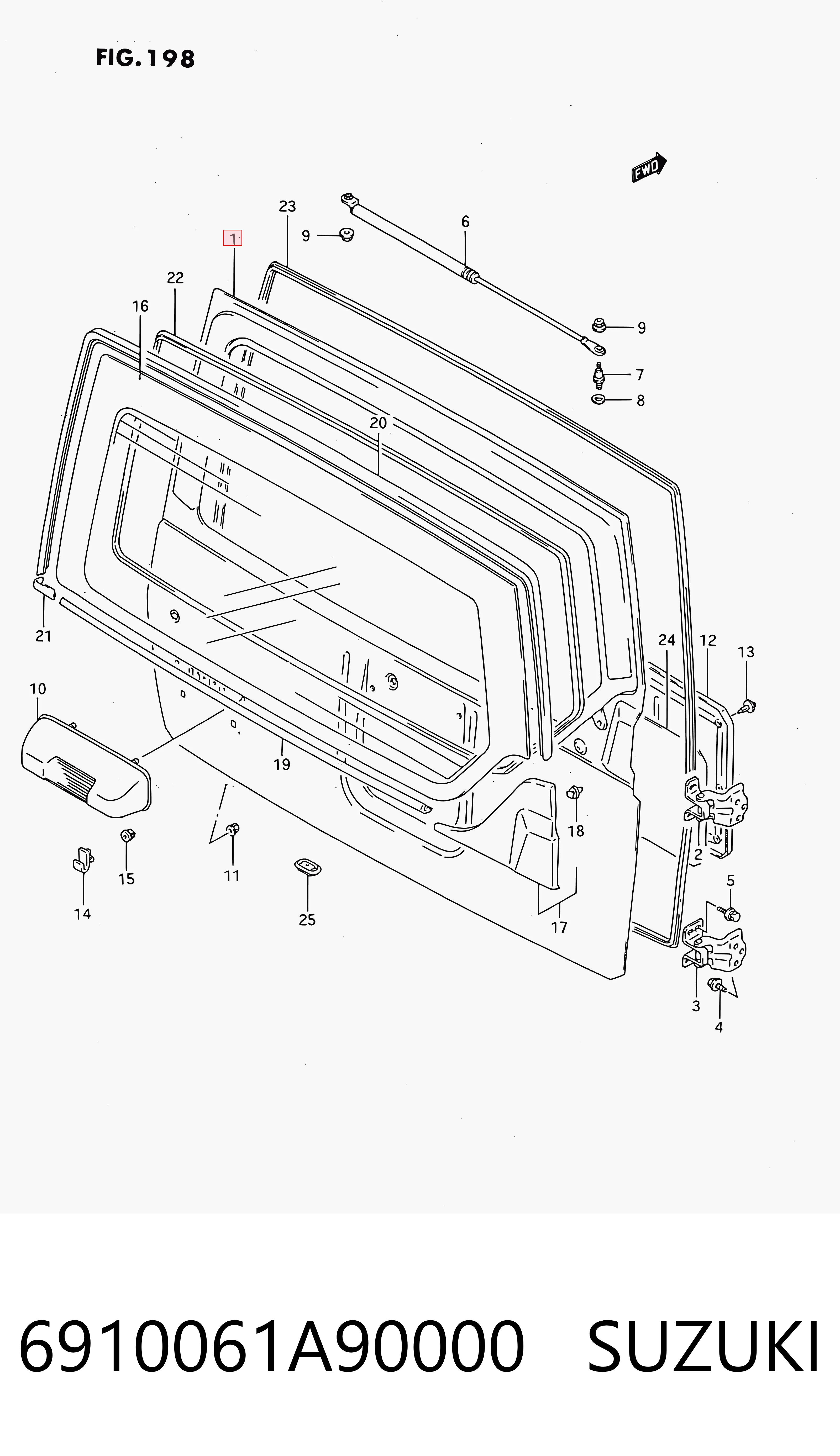 Задняя дверь на Suzuki Vitara  ETJA