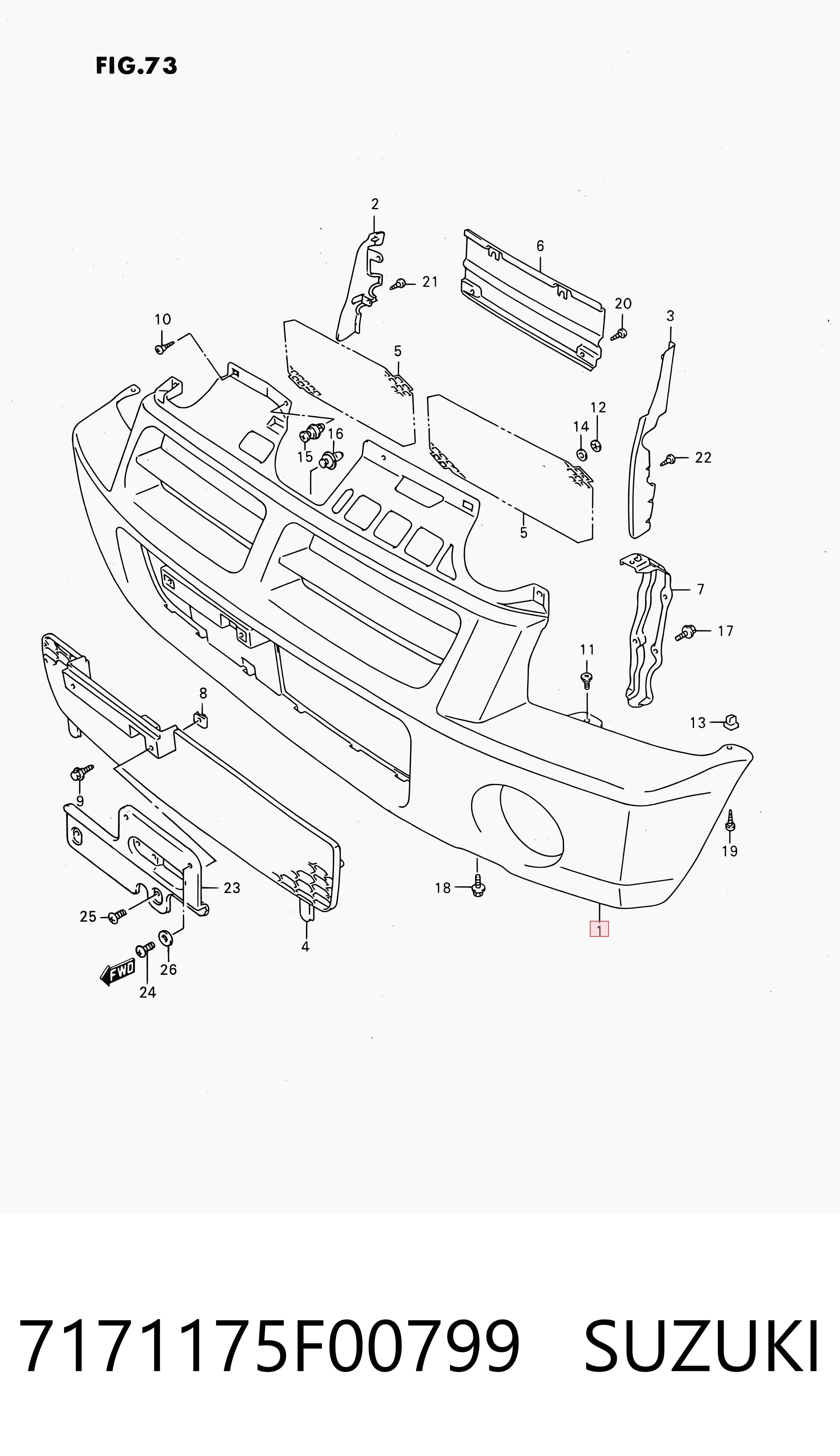 9210134 General Motors Бампер передний в сборе