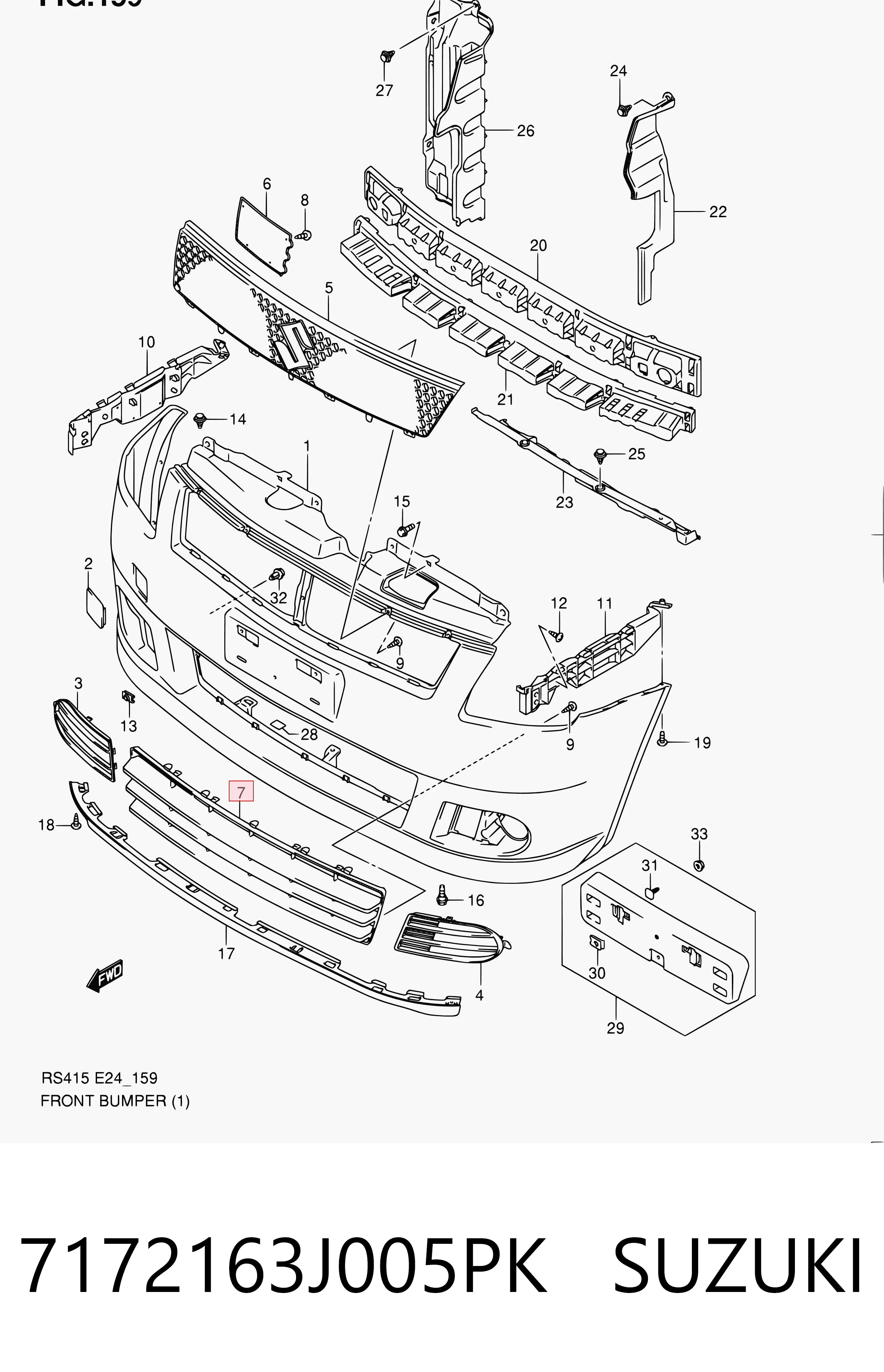 Решетка бампера переднего центральная Starline KH6812995 цена, от 14.34 USD