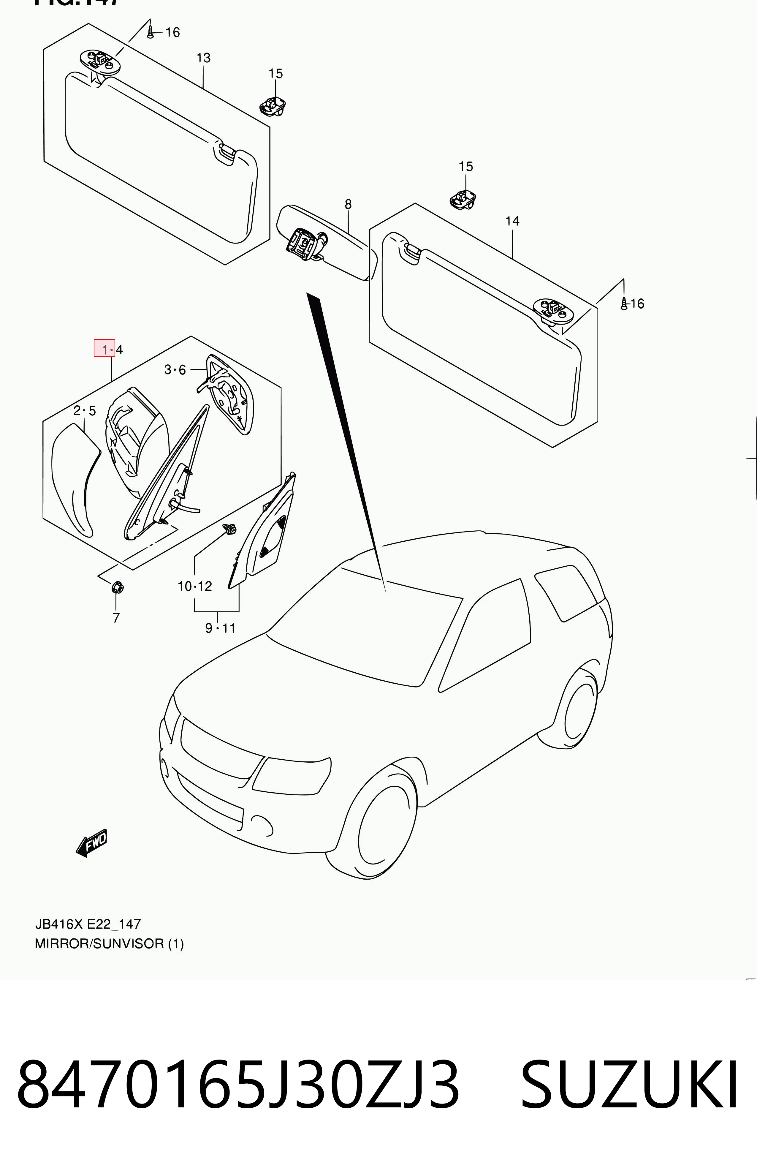 Наружное зеркало правое Elit CPSZGVIT053501R цена, от 107.89 USD