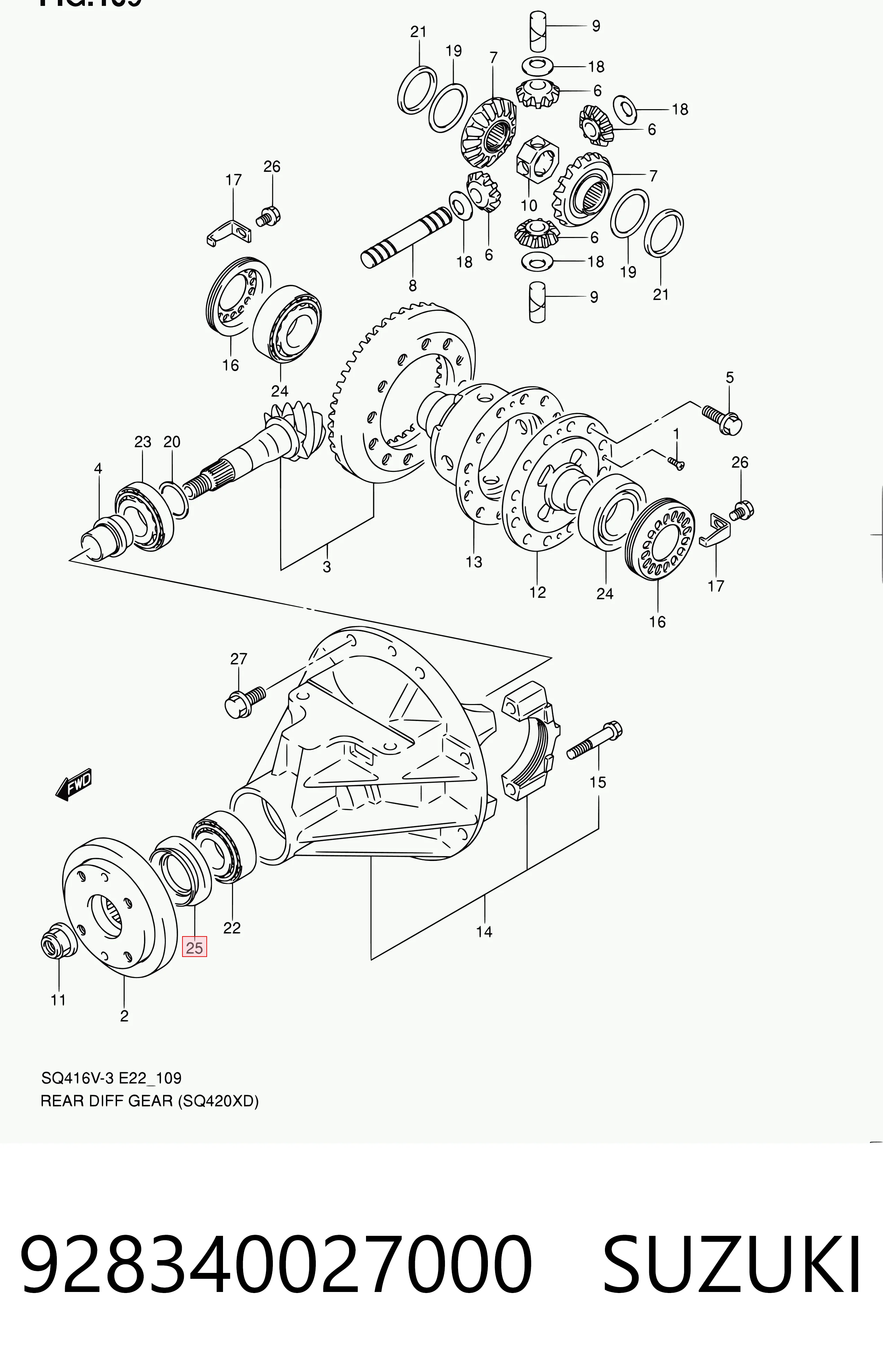 928340027000 Suzuki Сальник заднего хвостовика редуктора 