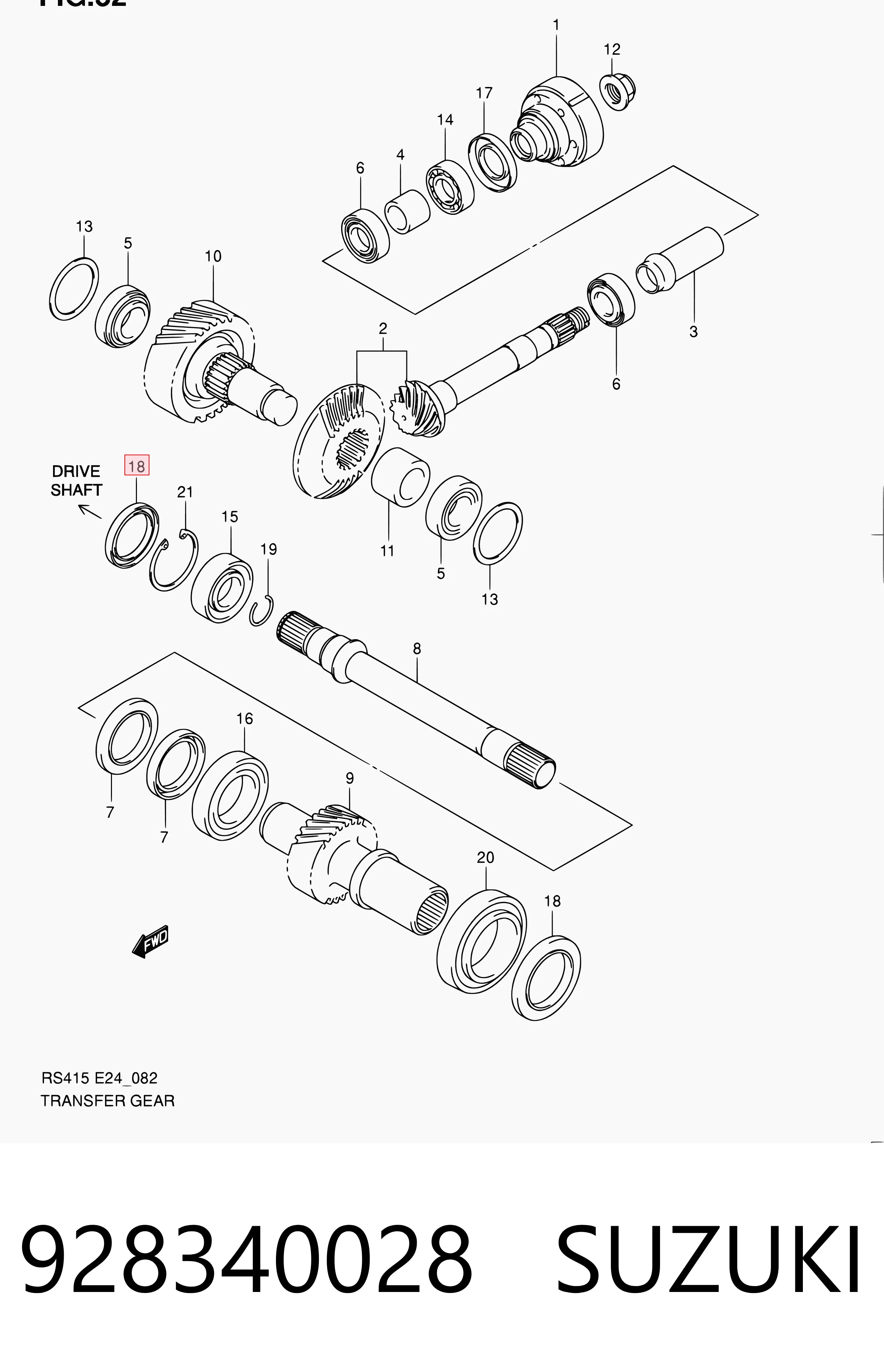 928340028 Suzuki Сальник редуктора переднего моста