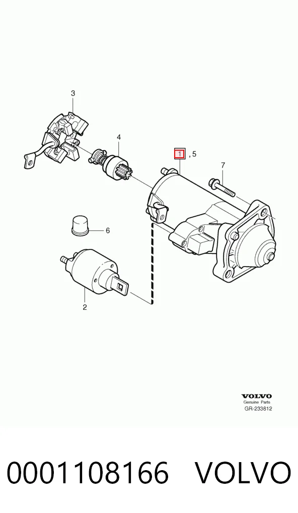 0001108166 Volvo Стартер автомобиля