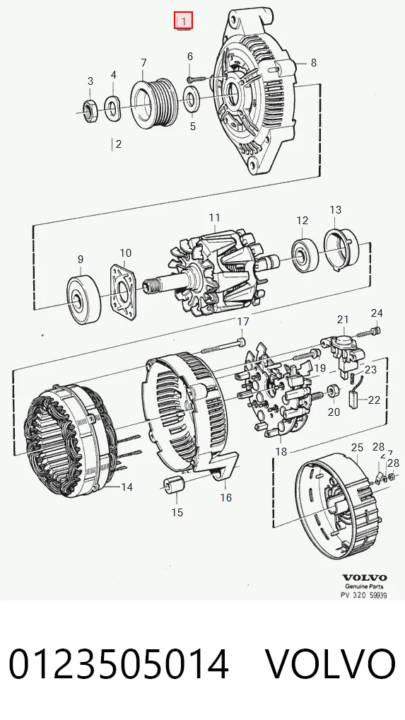 0123505014 Volvo Генератор автомобильный