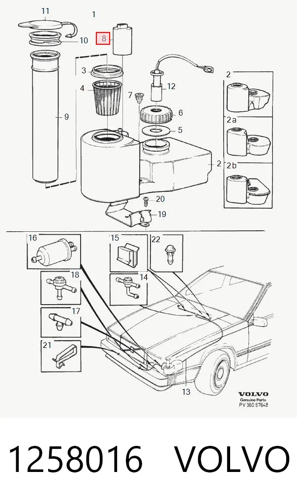 1258016 Volvo Мотор омывателя лобового стекла