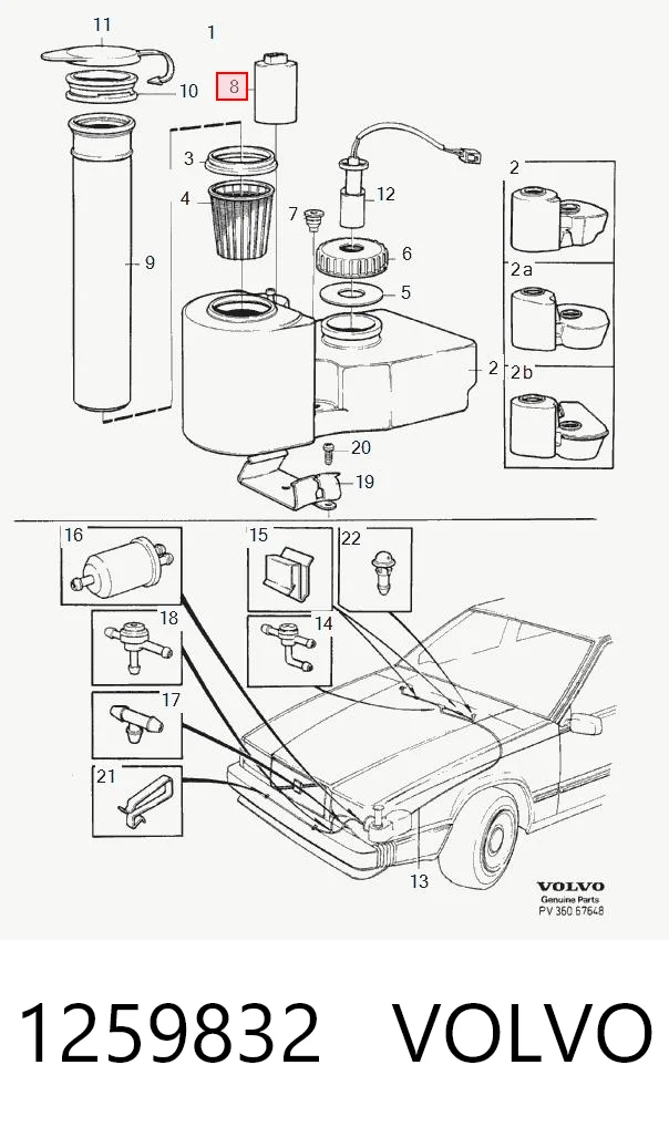 1259832 Volvo Мотор омывателя лобового стекла