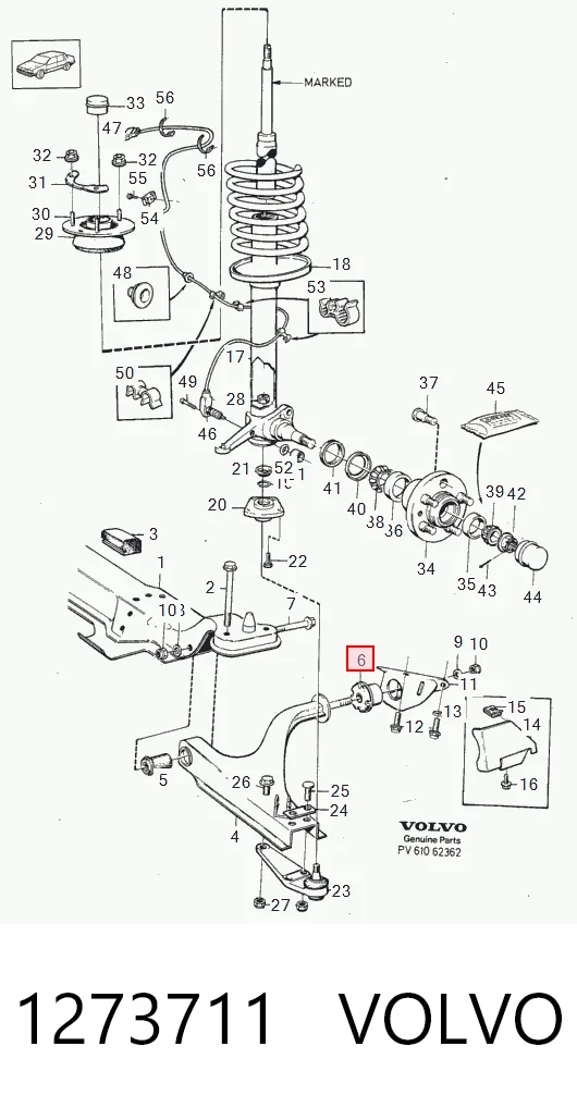 Купить 61430141 Pro-parts Сайлентблок нижний передней подвески