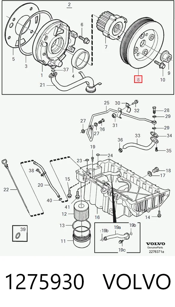 1275930 Volvo Шкив коленчатого вала