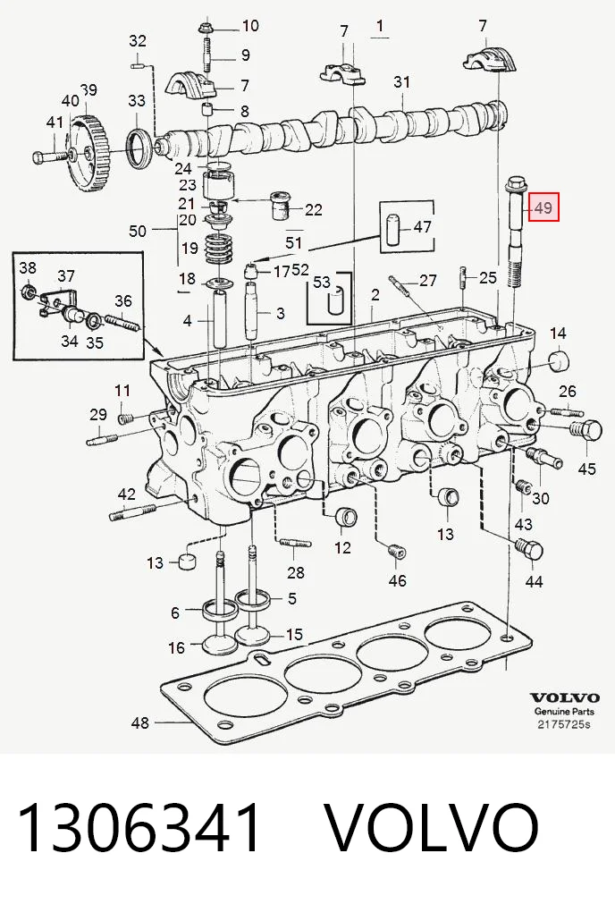 1306341 Volvo Болт крепления головки блока цилиндров