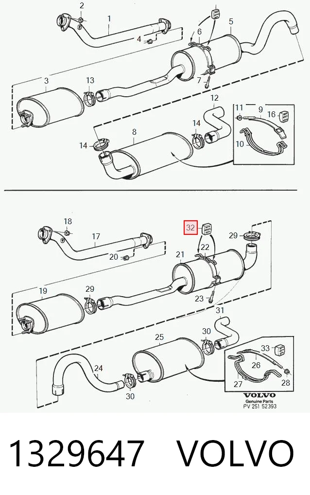 25432964 Pro-parts Крепление глушителя