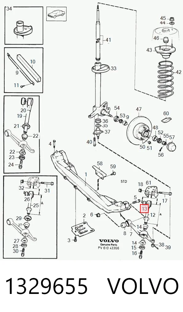 Сайлентблок передней подвески Formpart/Otoform 30407154S цена, от 8.54 USD