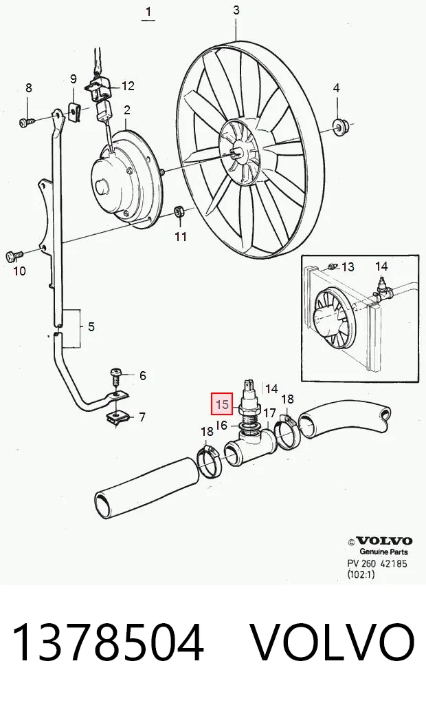 TS288 Standard Датчик радиатора