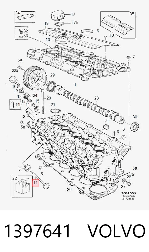 Клапан впускной Renault (RVI) 7438610007