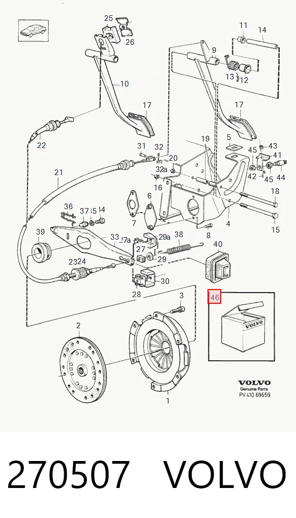 Комплект сцепления (3 части) Volvo 240 седан (P242, P244) (1974 - 1993) цена, от 113.10 USD