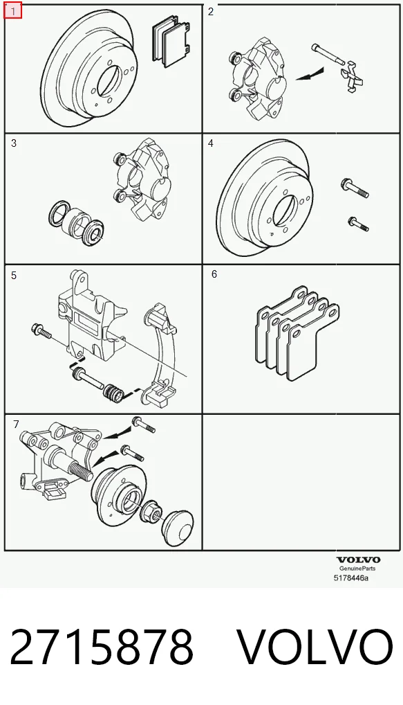 2715878 Volvo Колодки передние