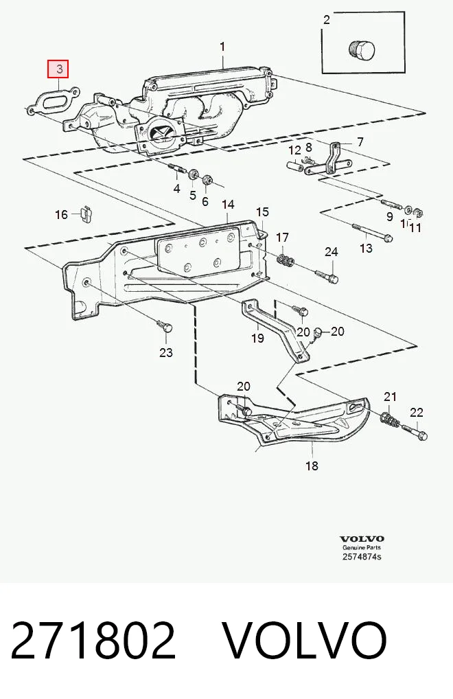 271802 Volvo Прокладка коллектора выпуск
