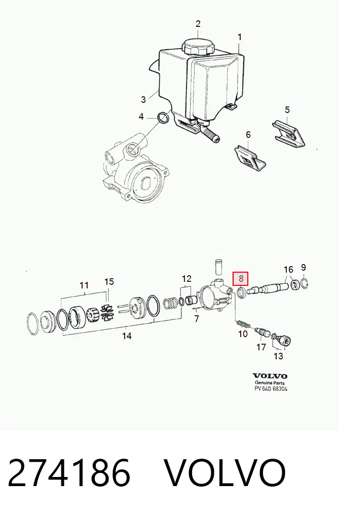 274186 Volvo Палец шаровой нижний