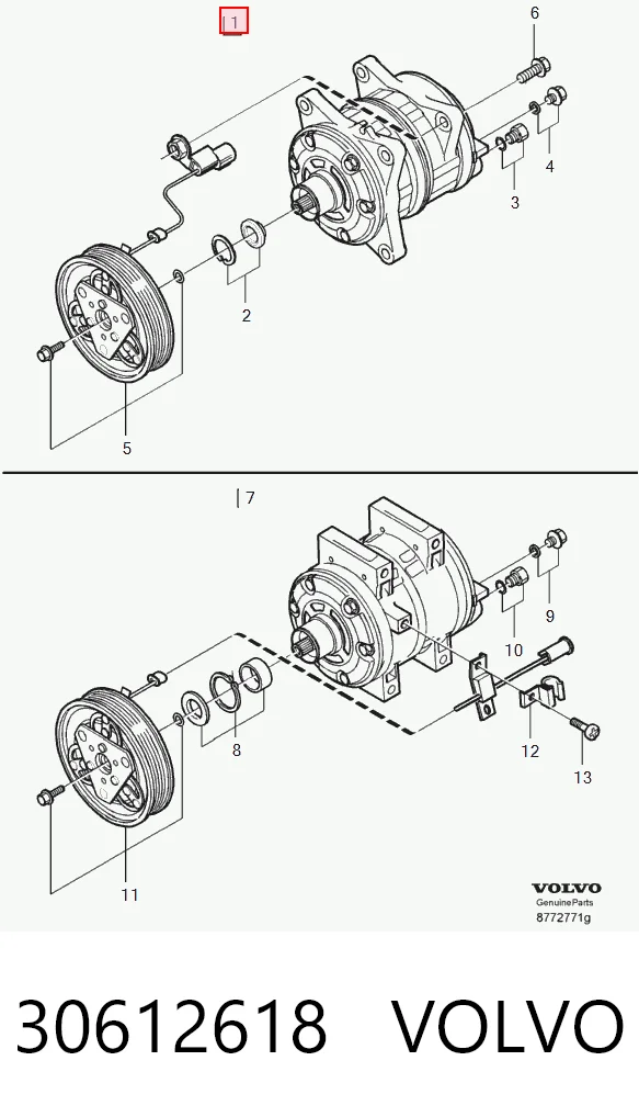 30612618 Volvo Компрессор хладагента