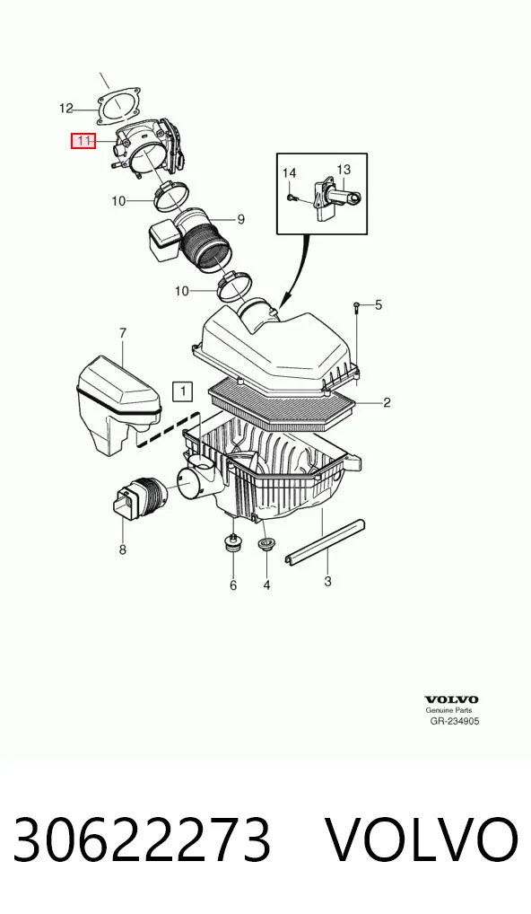 30622273 Volvo Дроссельная заслонка