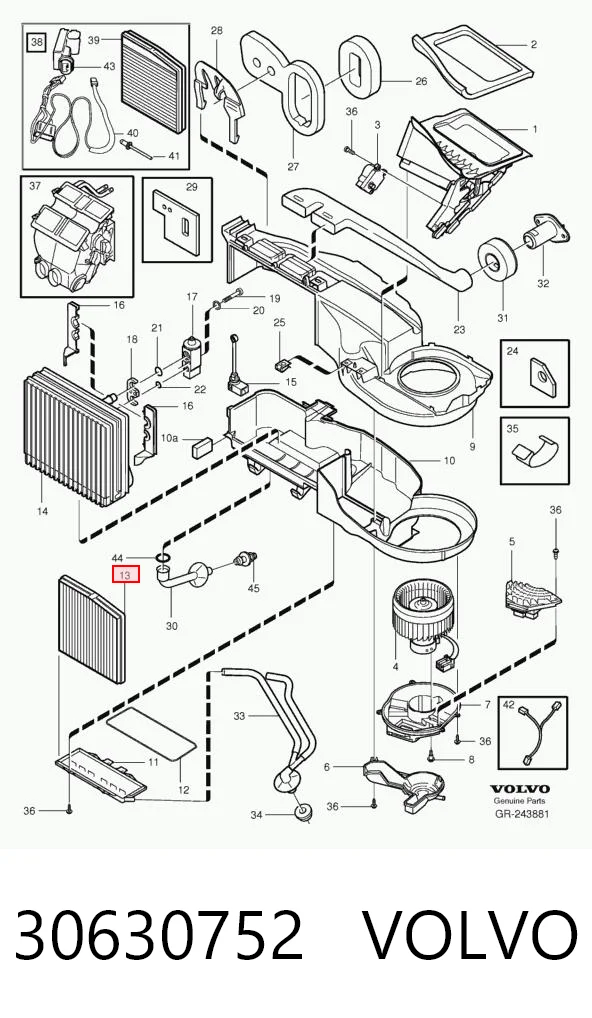 30630752 Volvo Внутрисалонный фильтр