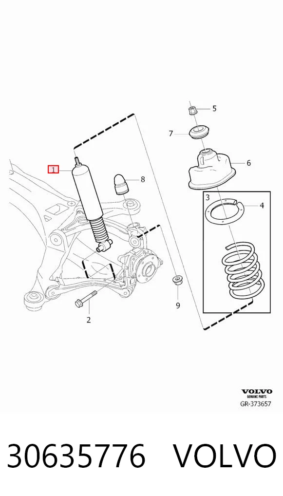 30635776 Volvo Амортизаторы задние