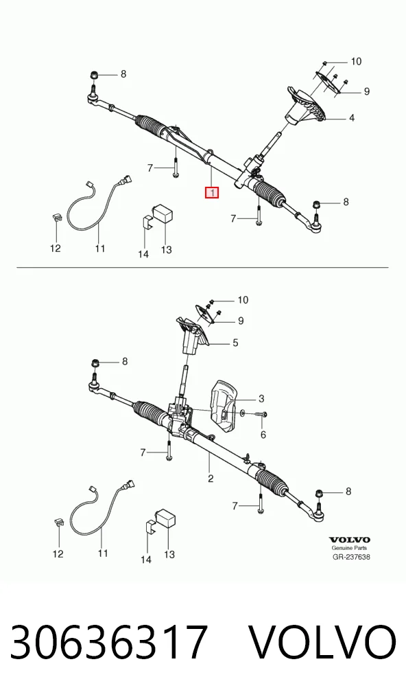 30636317 Volvo Управление рулевое в сборе